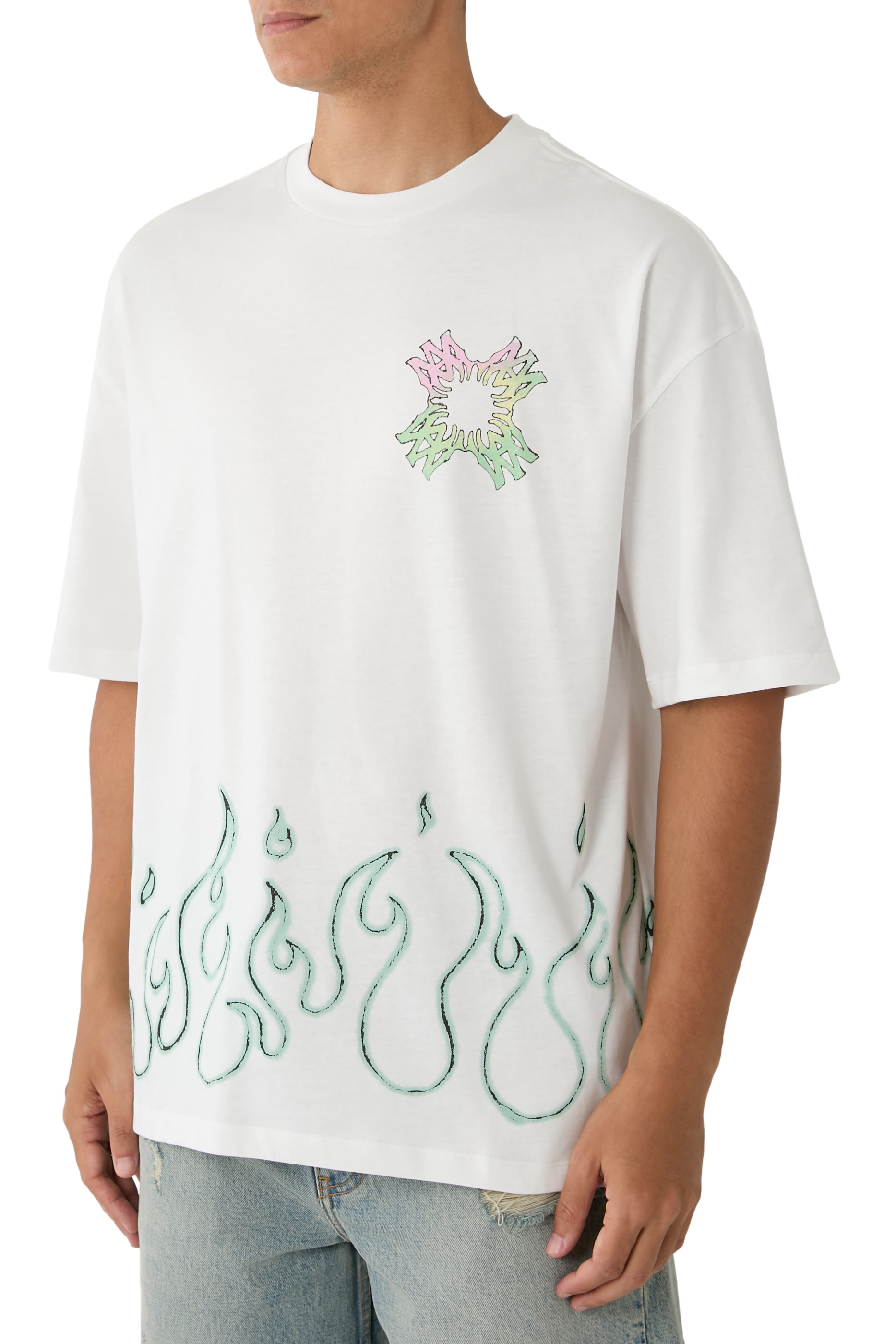 MA Quad Flames Oversized T-Shirt