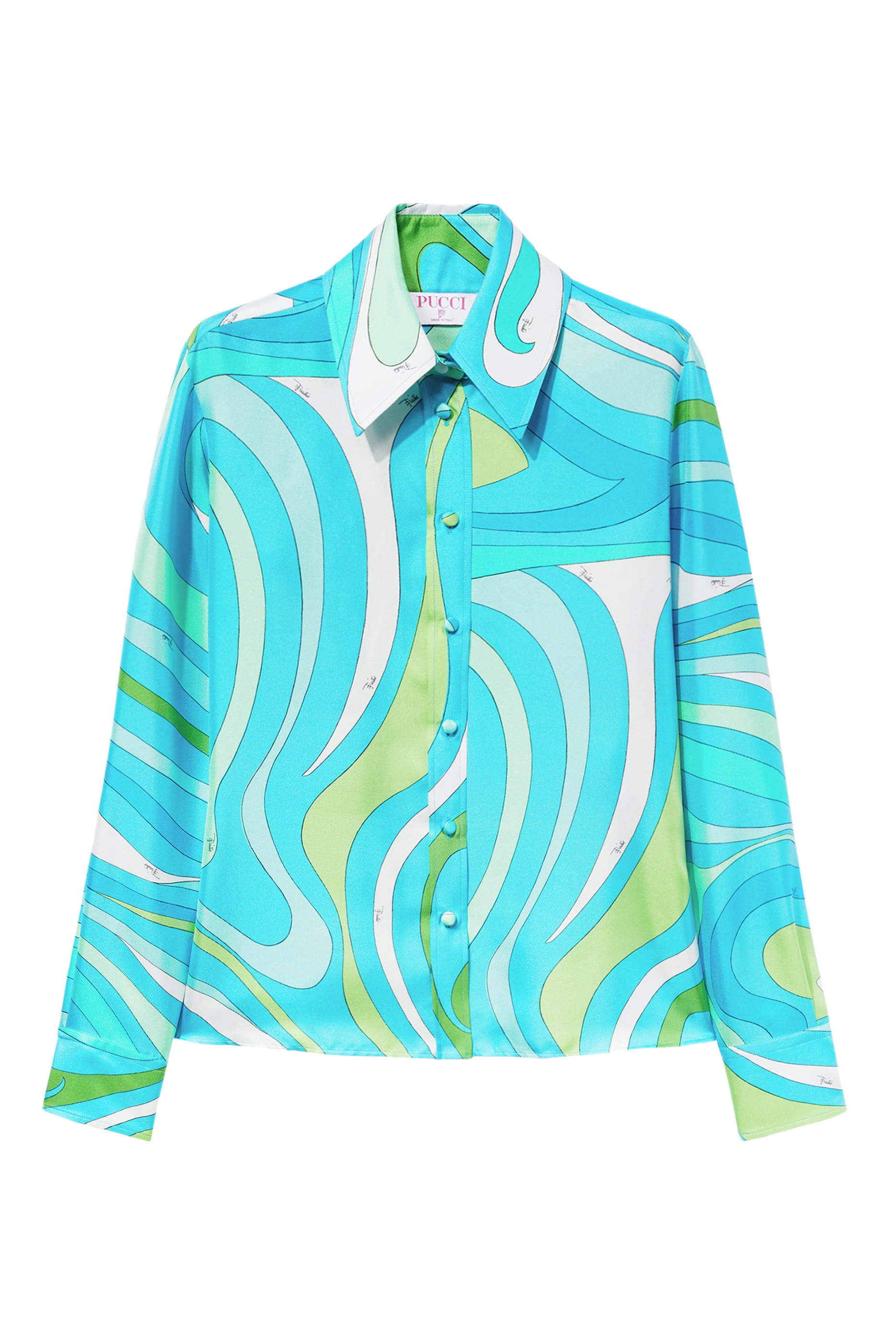 Marmo-Print Silk-Twill Shirt