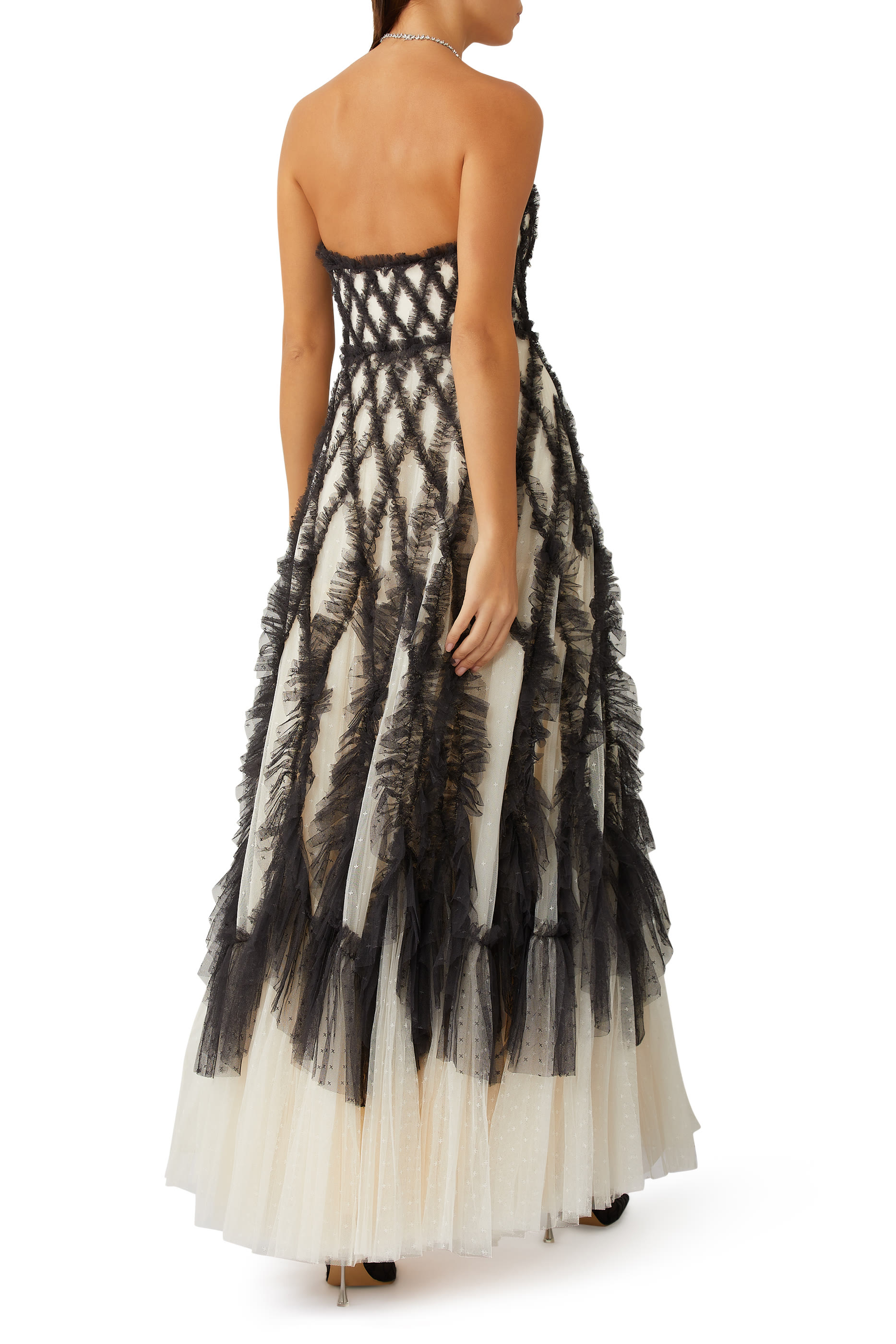 Rosella Ruffle Strapless Gown