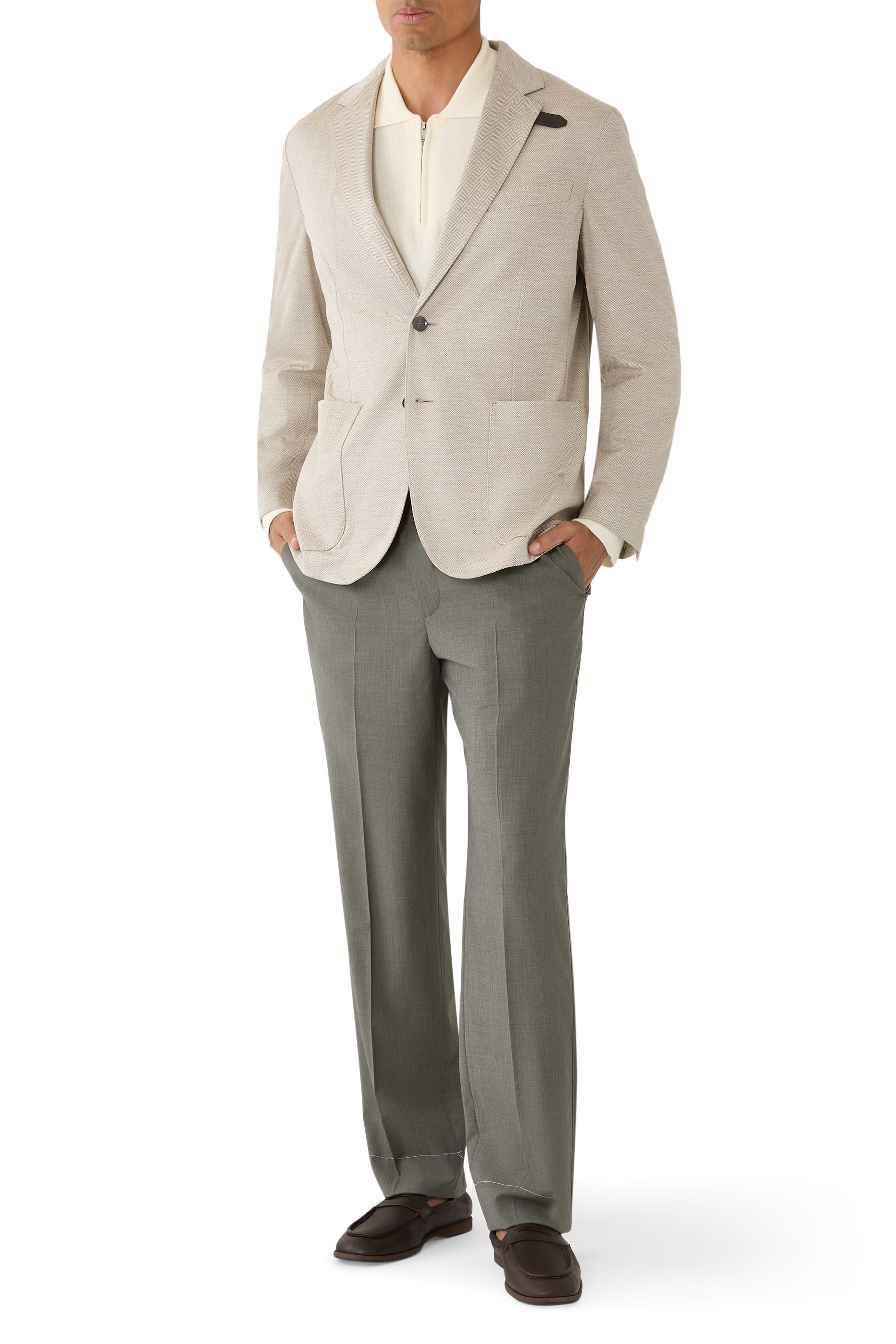 Silk & Cotton Jersey Blazer