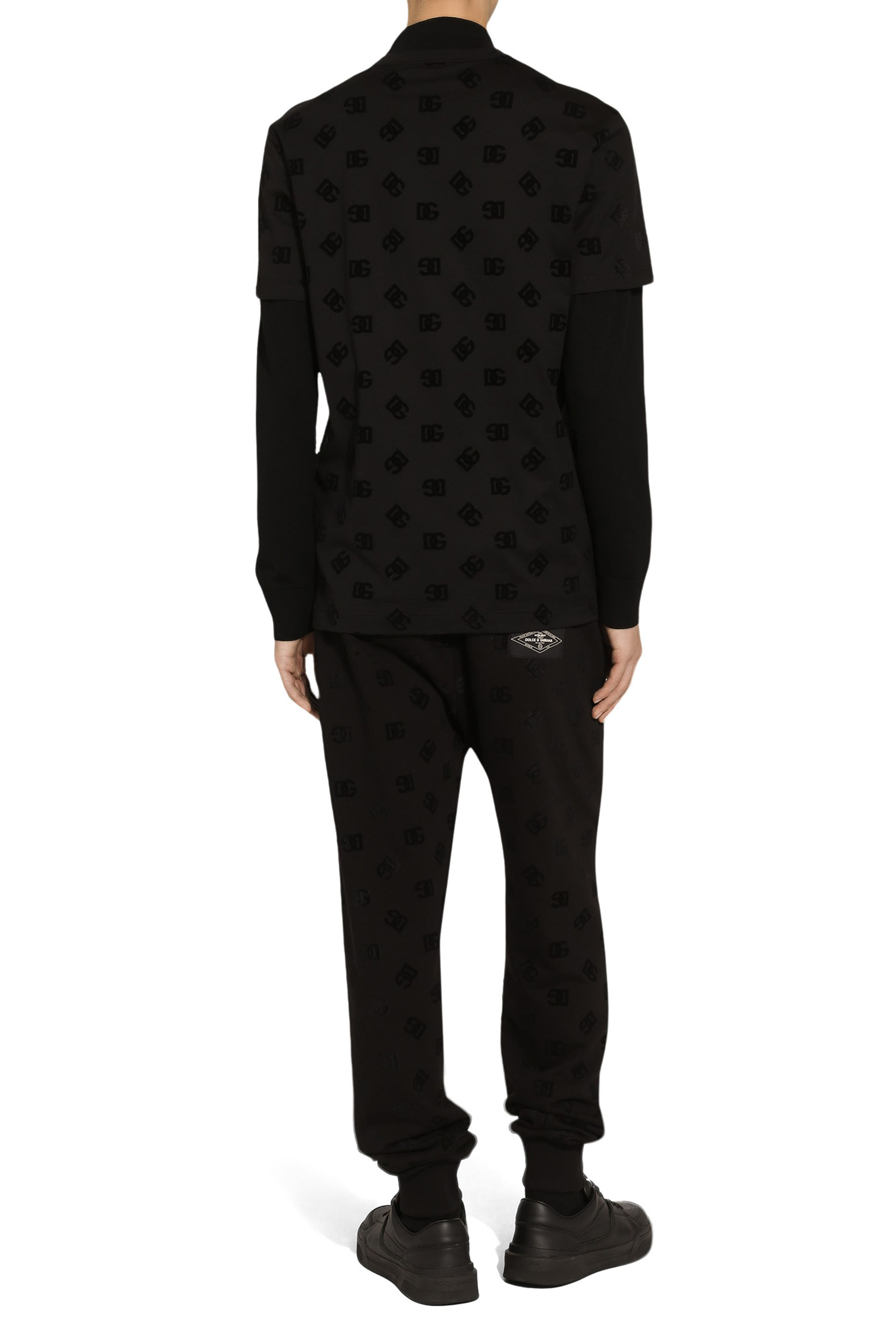 All-Over Flocked DG Print Cotton T-Shirt