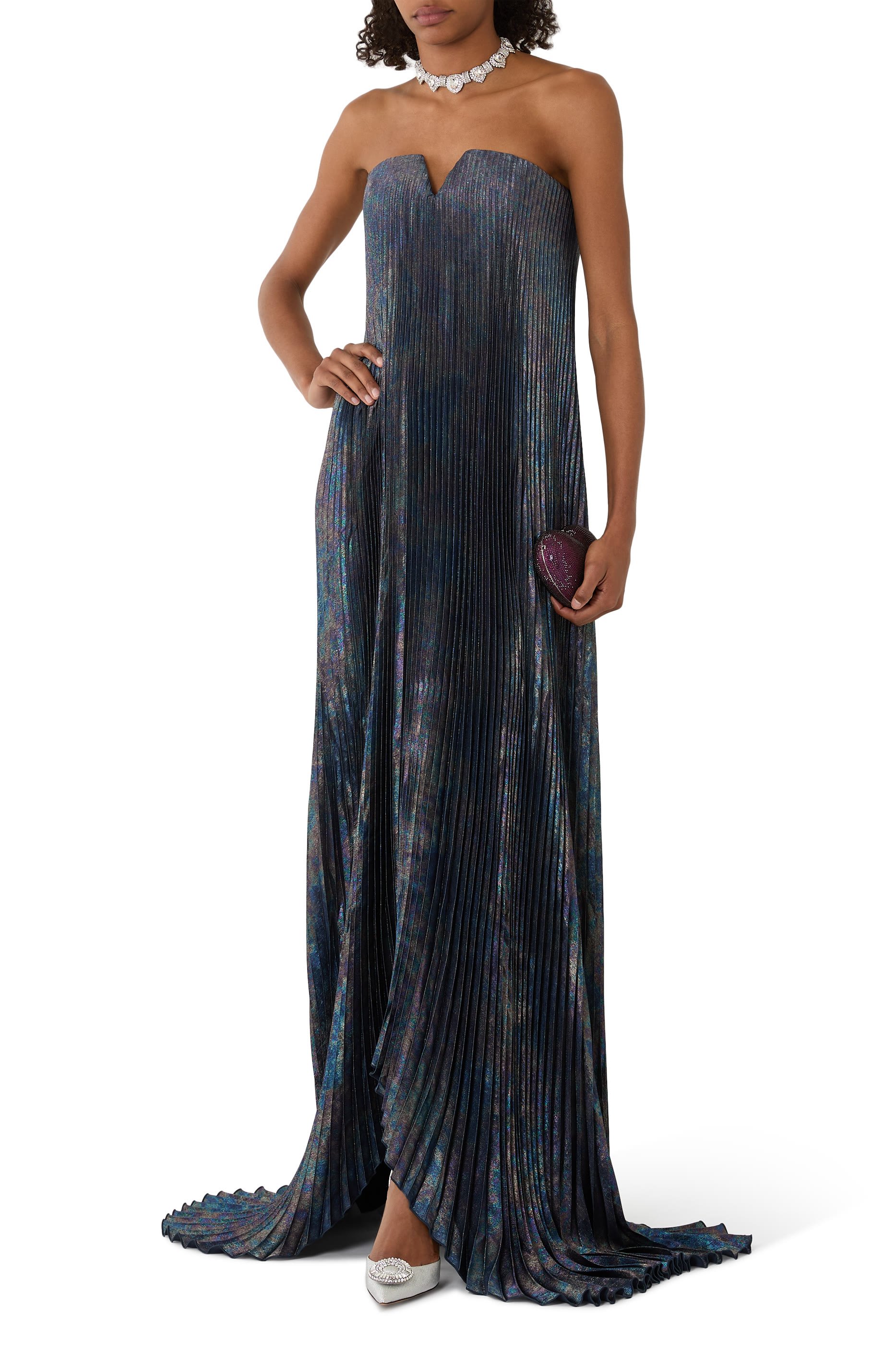 Galaxy-Print Maxi Dress
