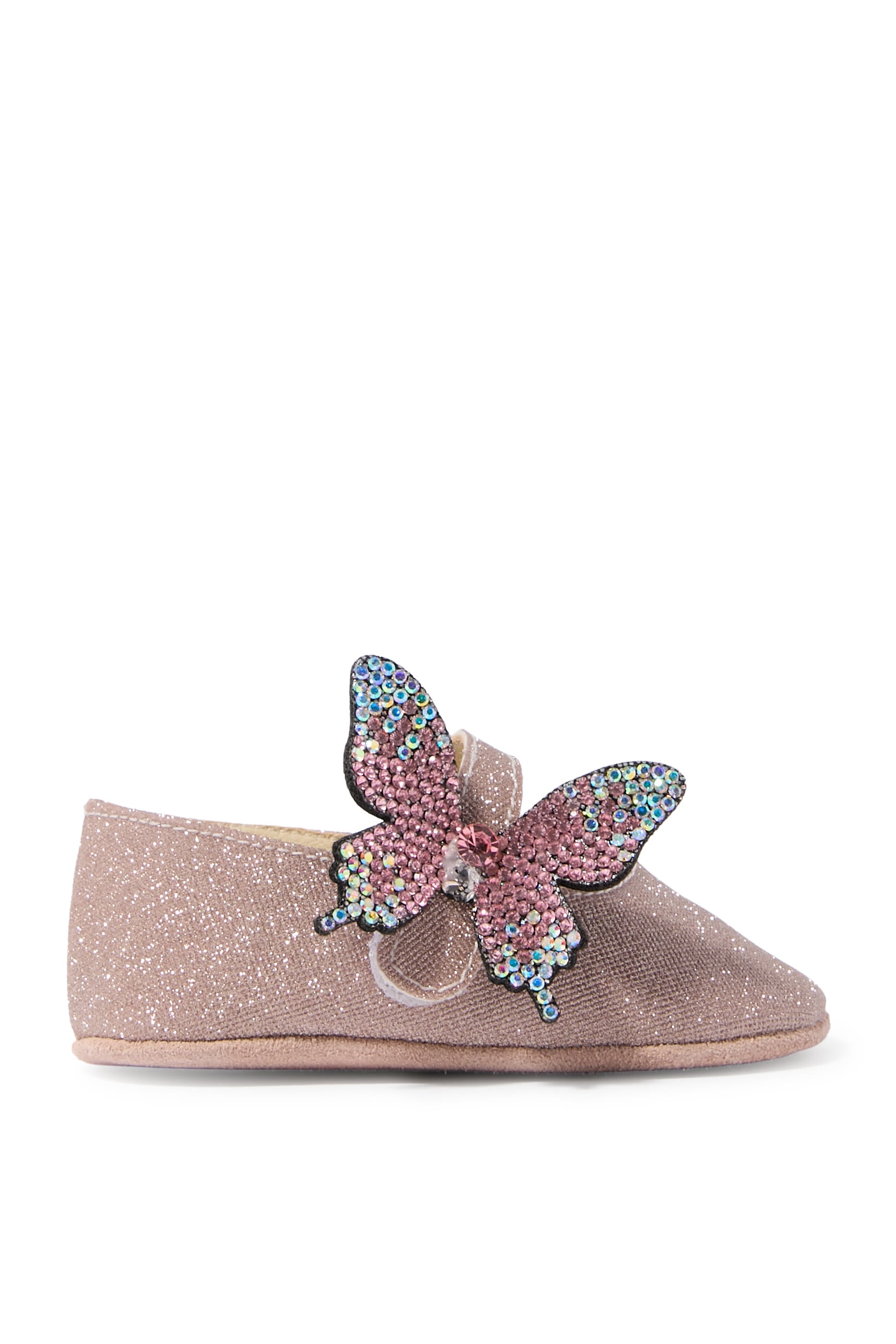 Kids Crystal Butterfly Ballet Flats