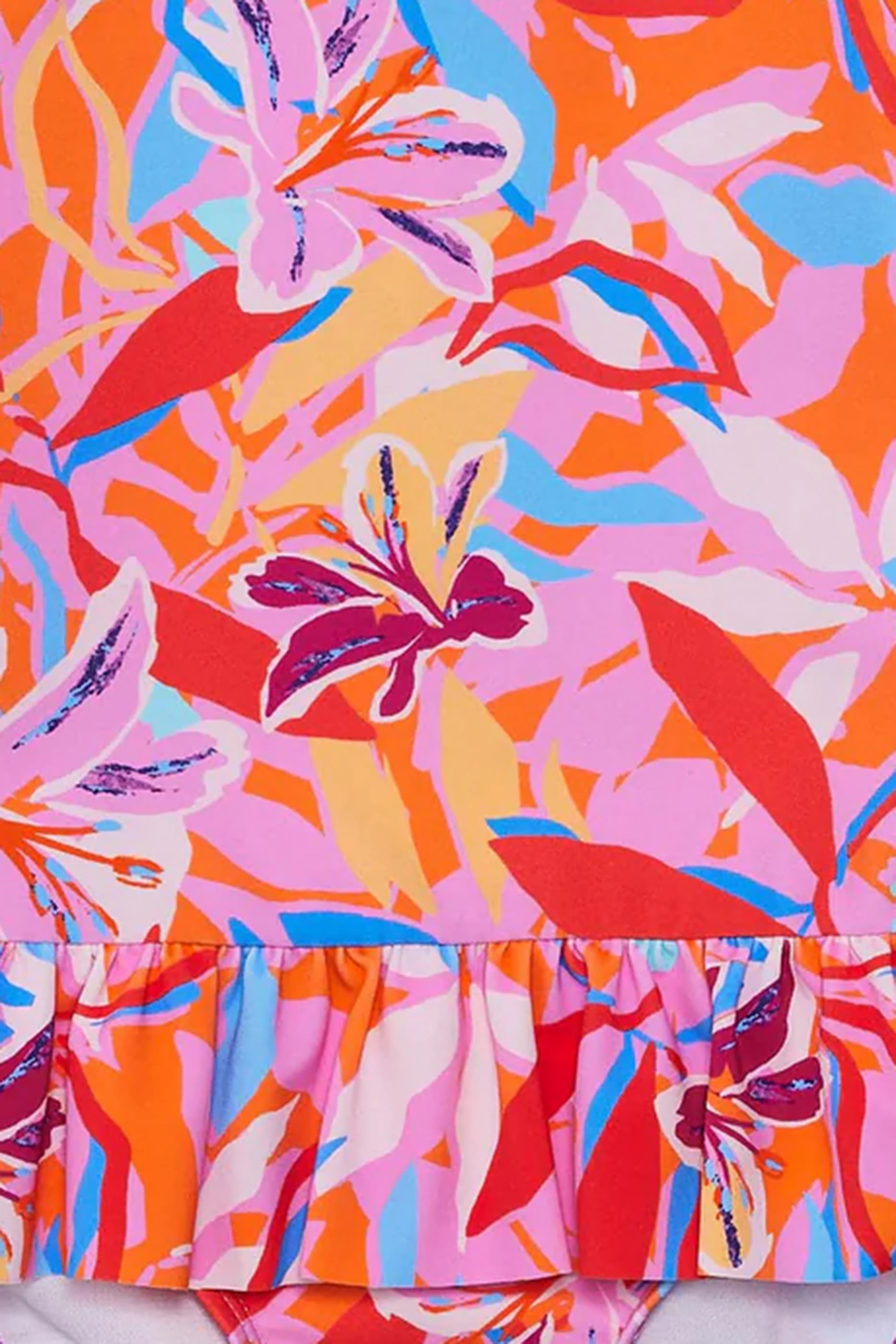 Kids Blooming Sunset Sustainable Long Sleeves Skirt Surf Suit