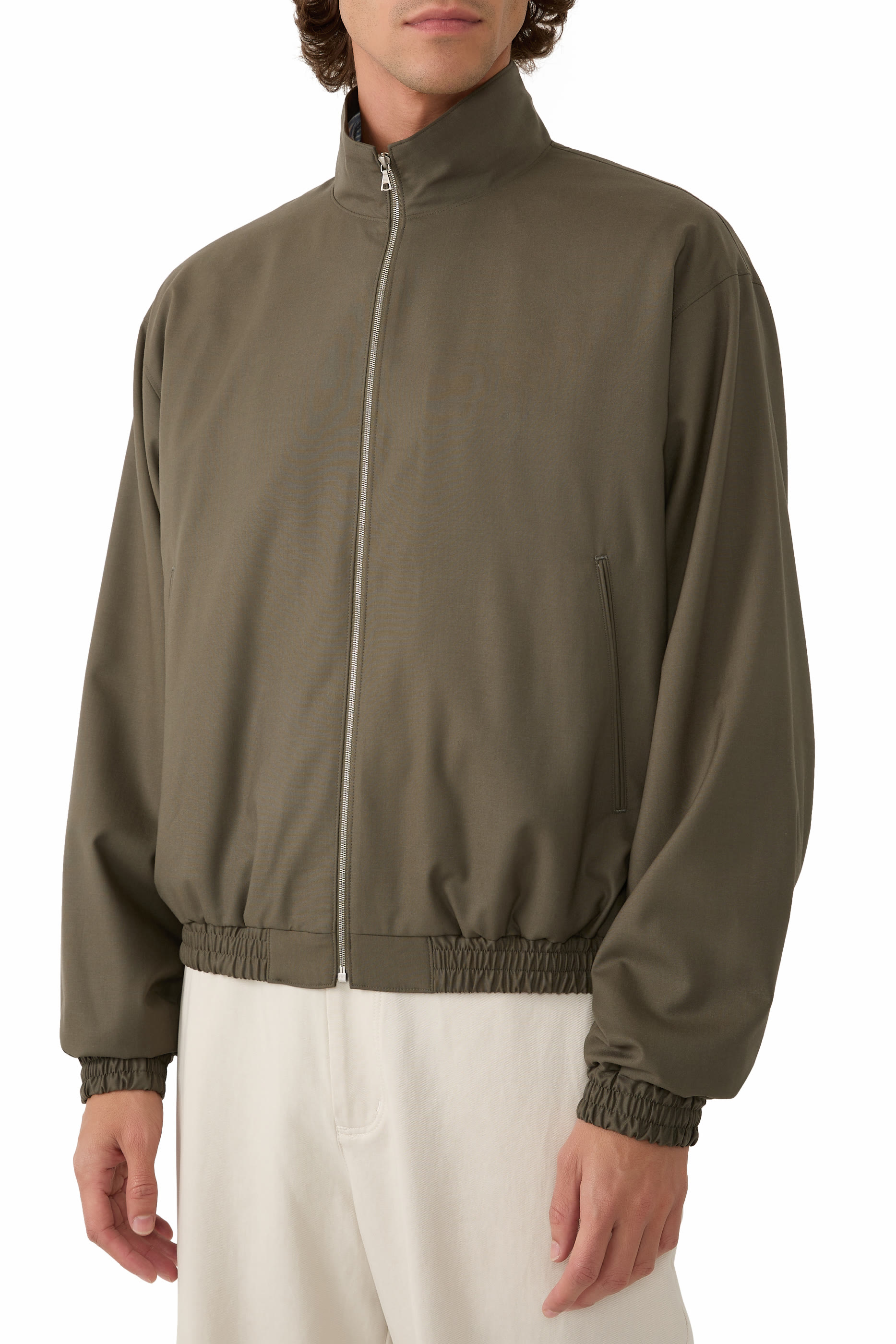 Super Fine Tropical Wool Zip Blouson