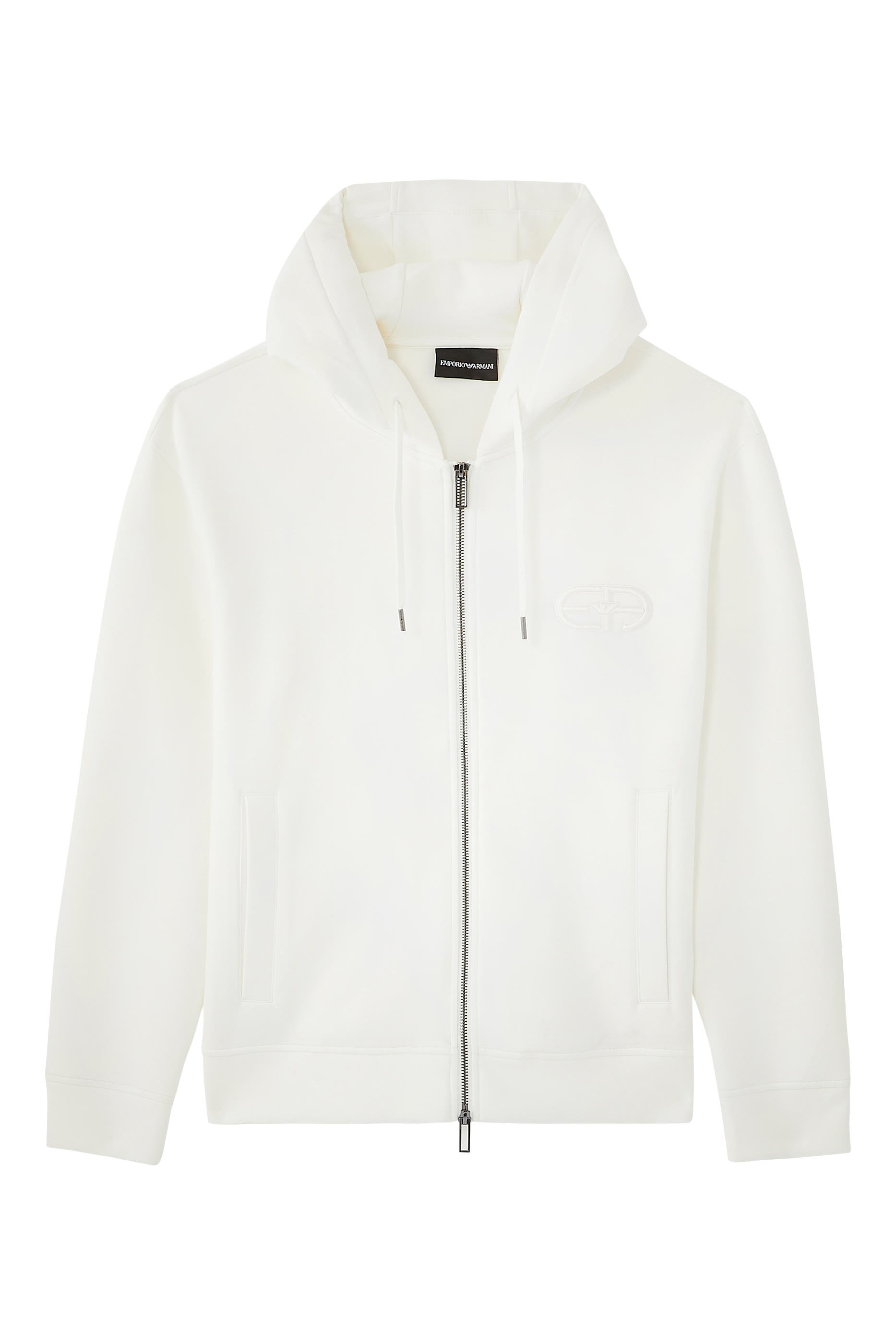 Double-Jersey Zip-Up Hooded Sweatshirt