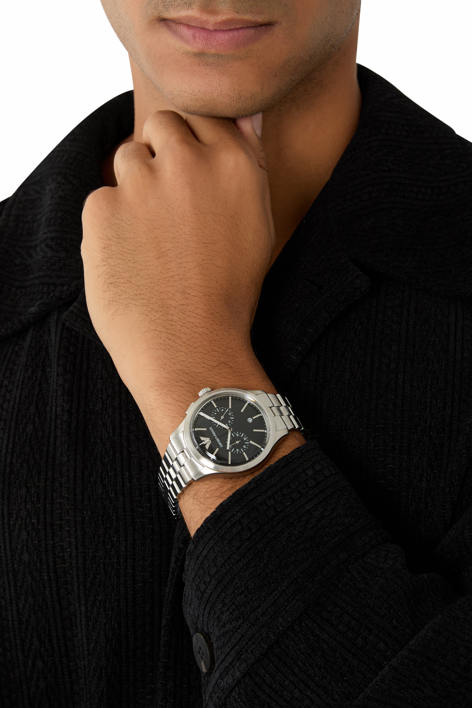 Chronograph Stainless Steel Watch 