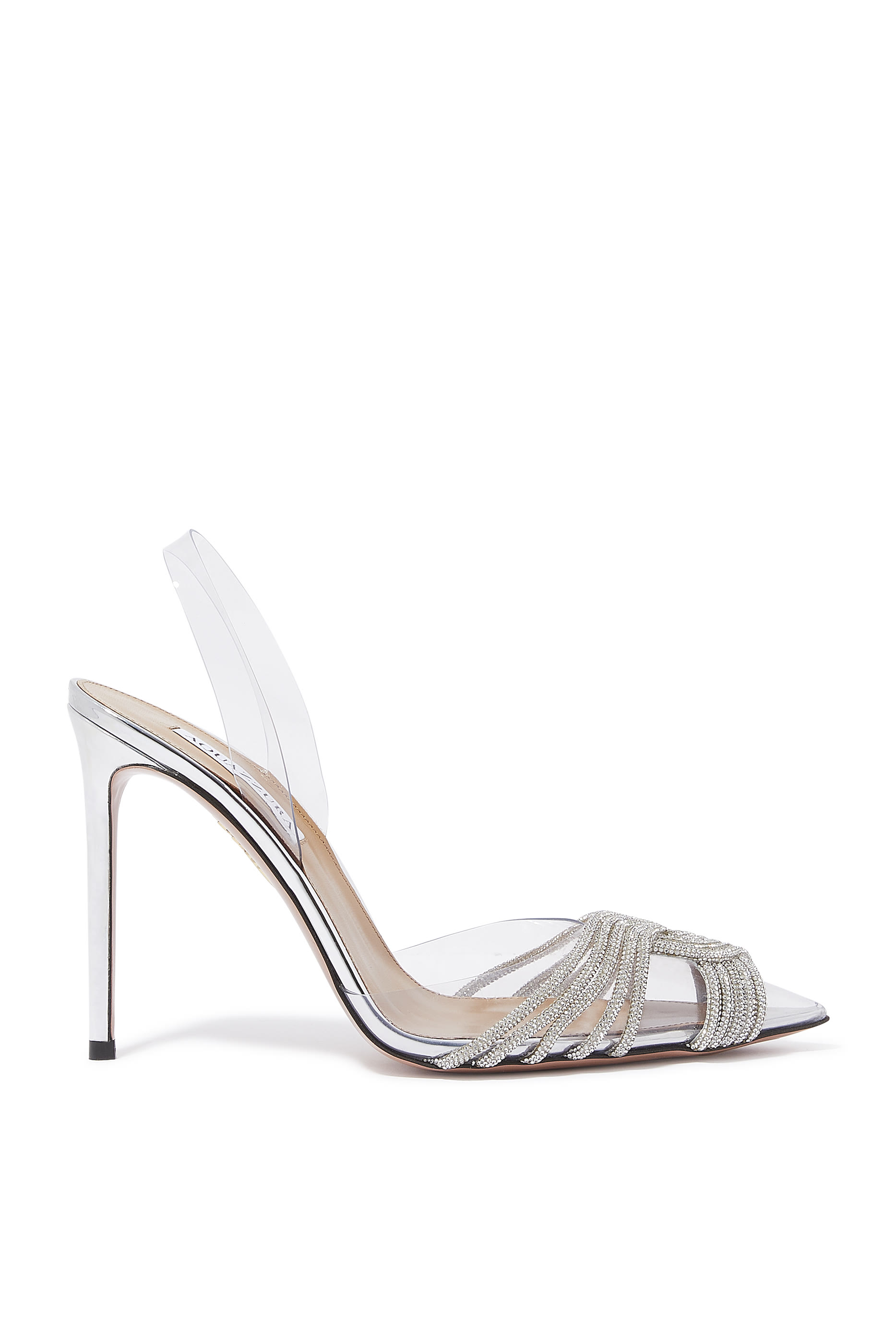 Gatsby 105 Leather & PVC Slingback Pumps