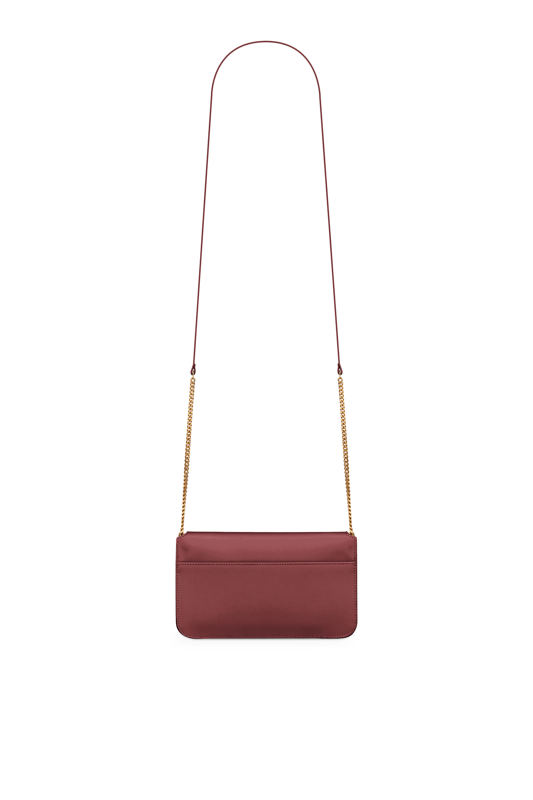 Monogram Phone Holder with Strap in Smooth Leather