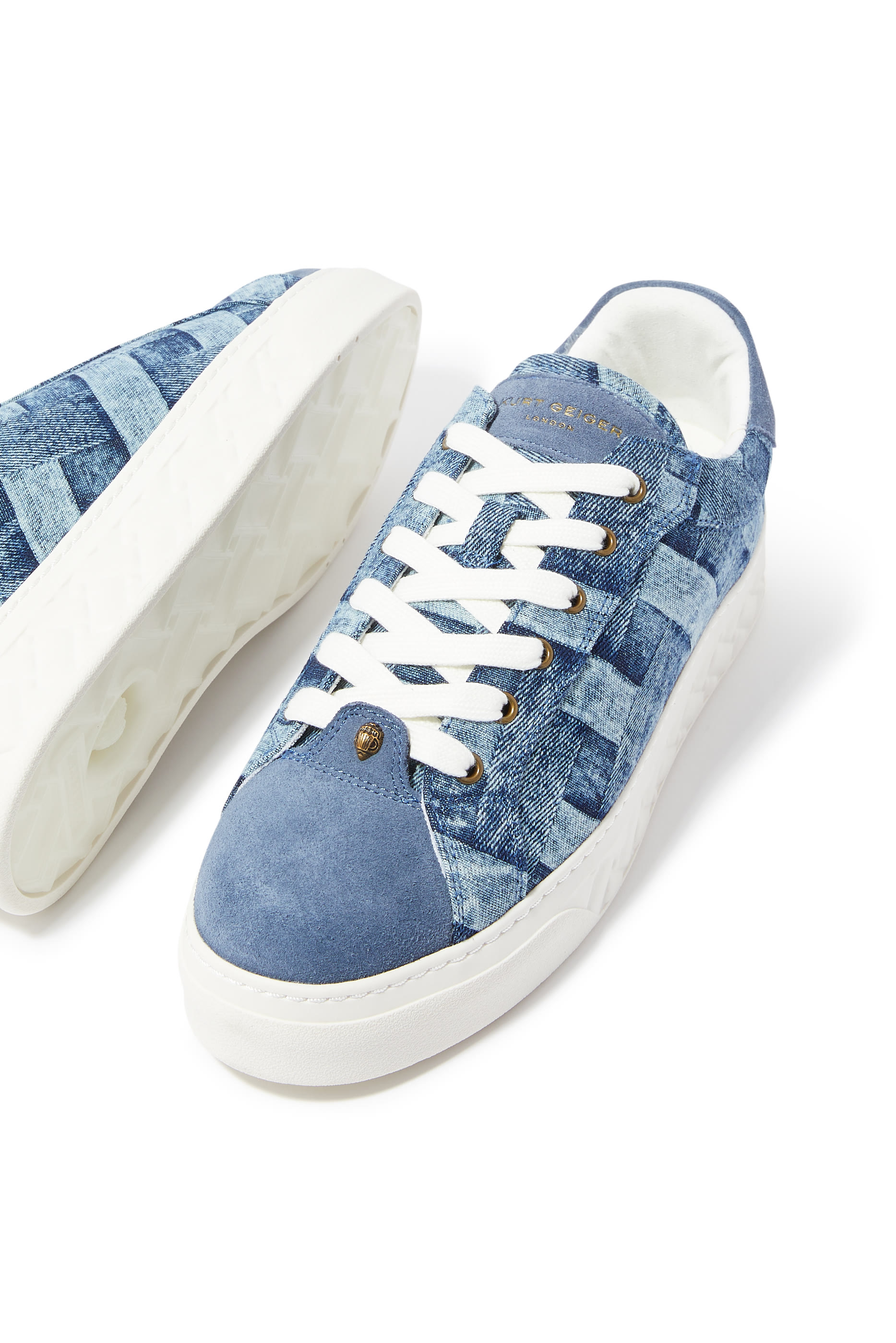 Kensington Denim Patchwork Cupsole Sneakers