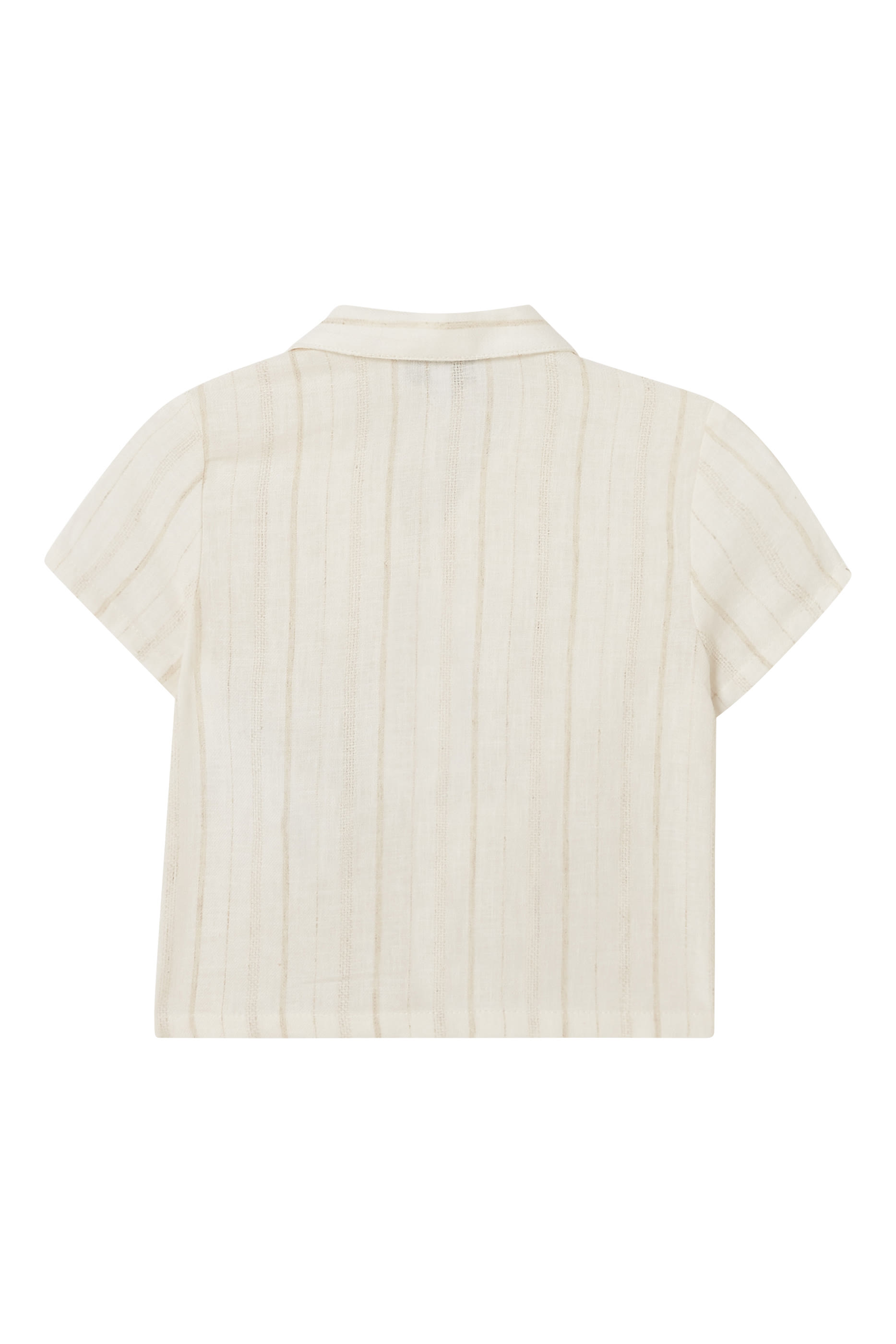 Striped Linen-Blend Jacquard Shirt