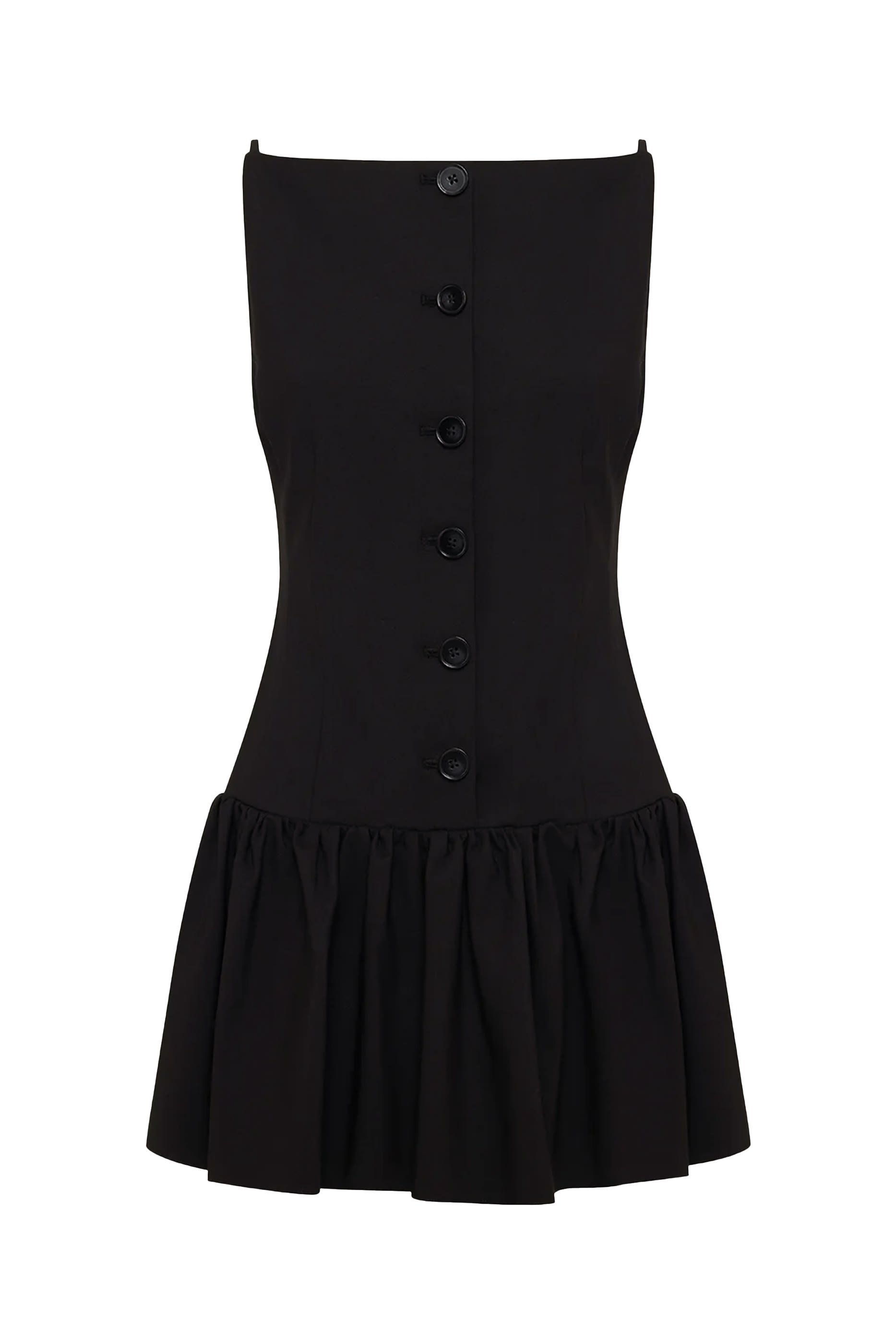 Lani Drop Waist Square-Neck Mini Dress