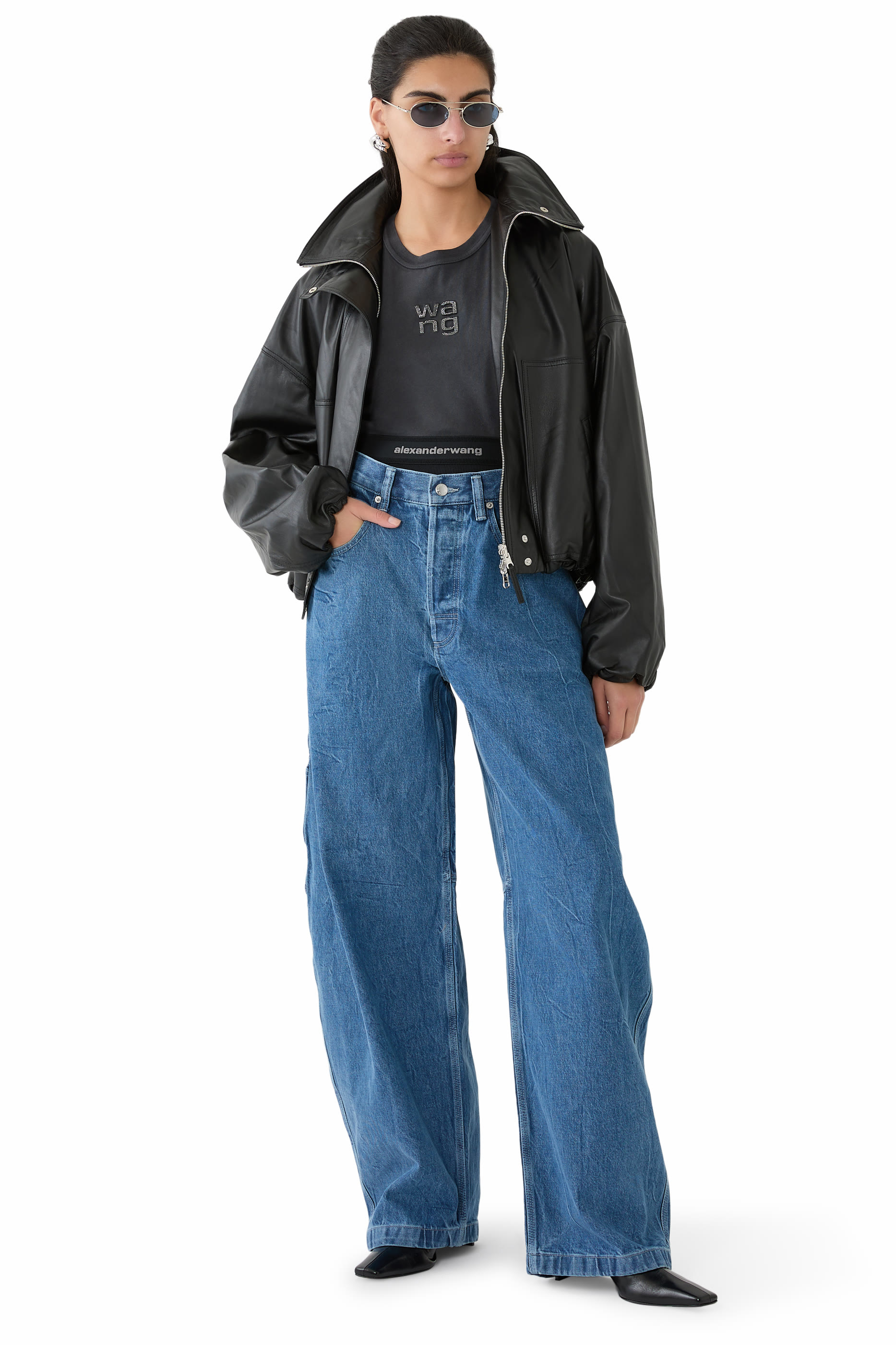 Pre-Styled Mid-Rise Jeans