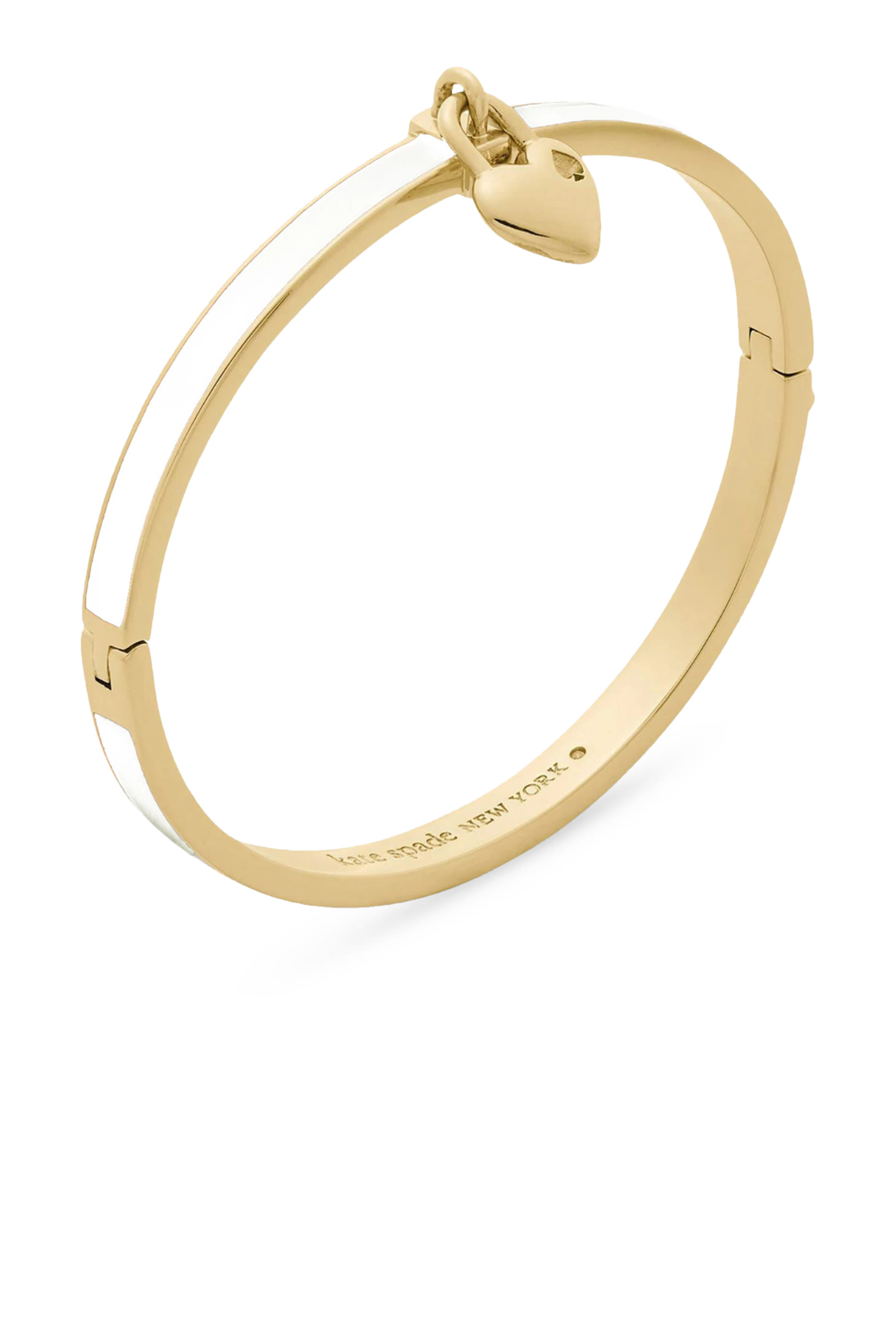 Heart Spade Thin Bangle, Stainless Steel & Enamel