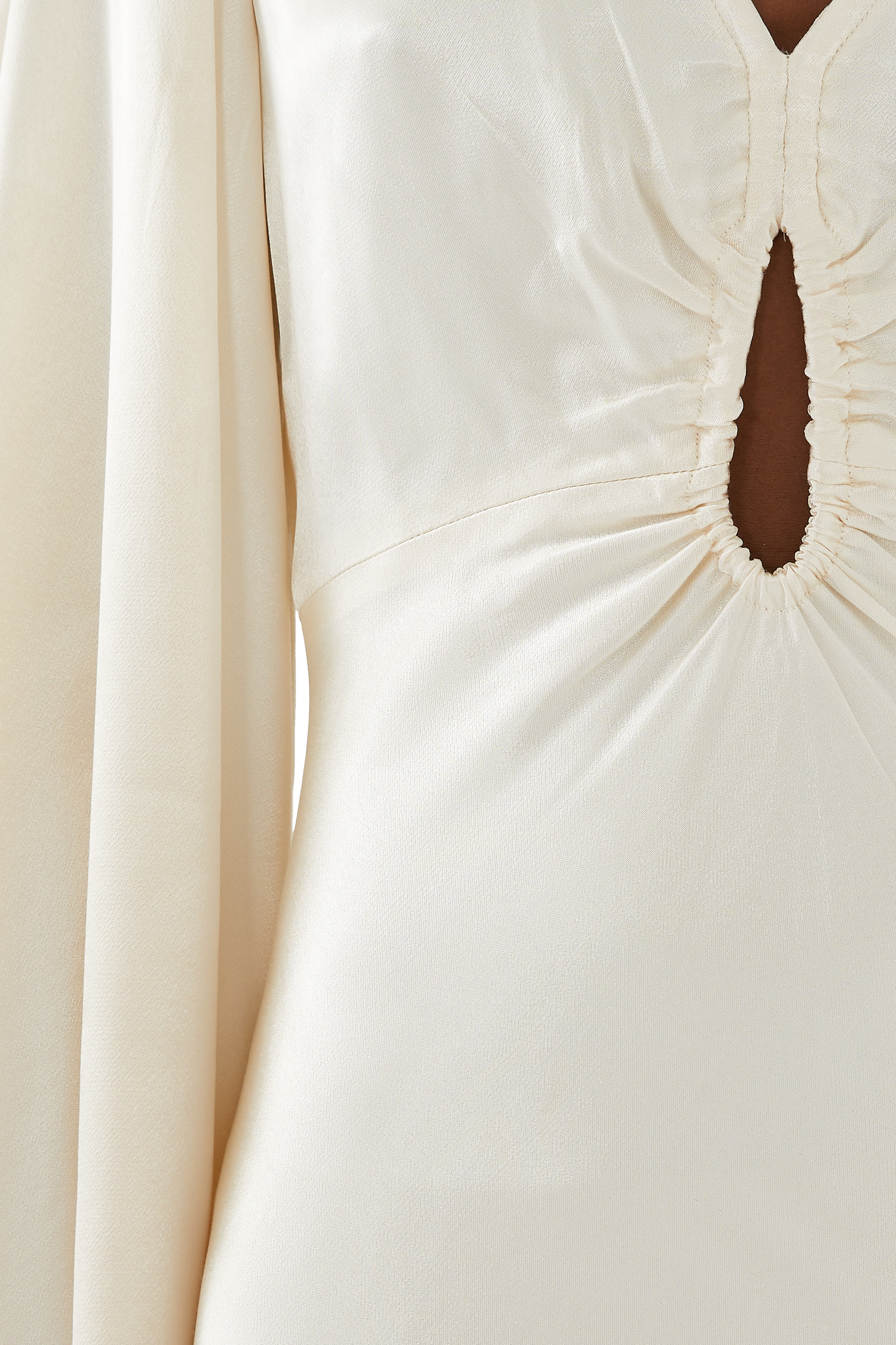 La Lune Flared Sleeve Keyhole Maxi Dress