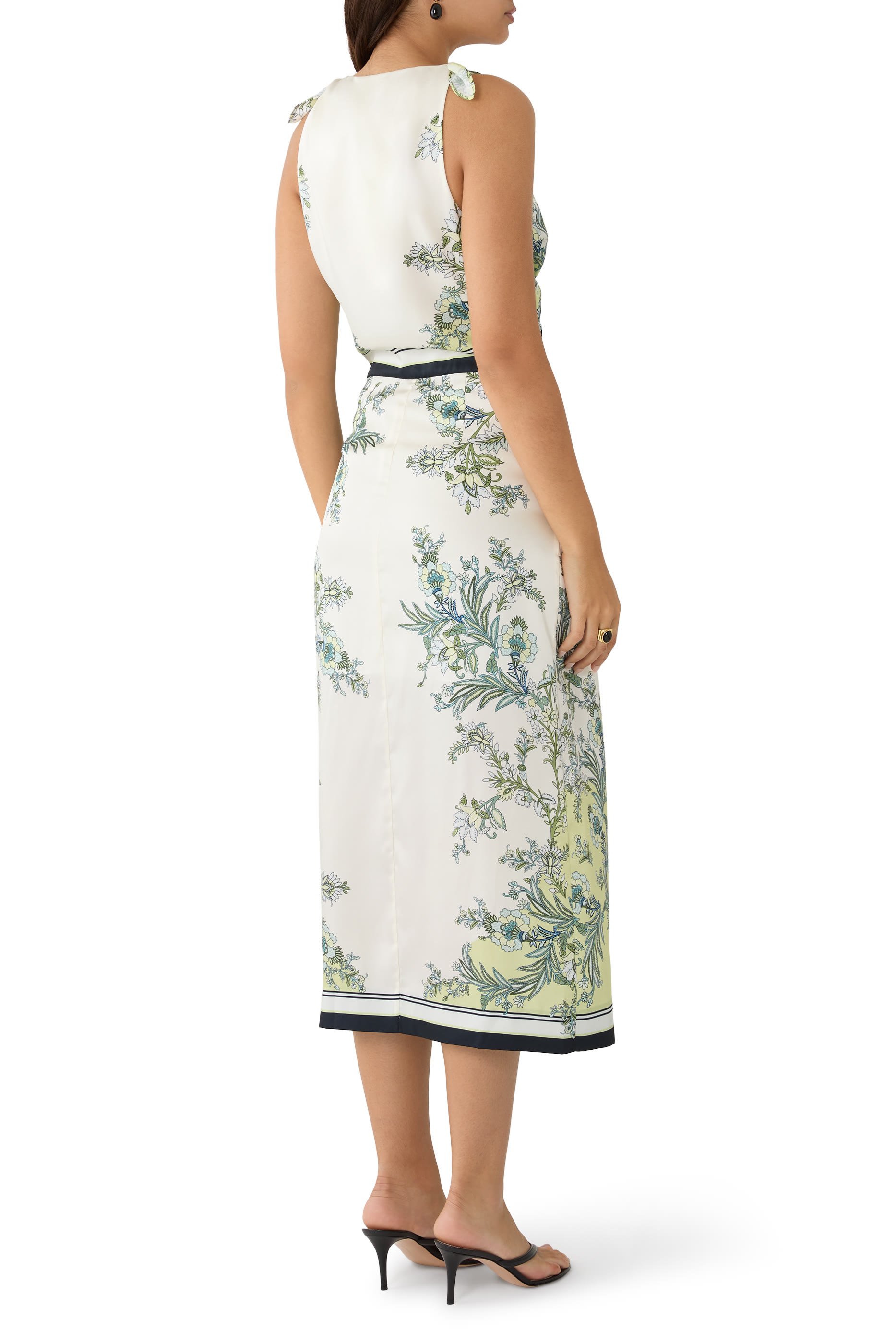 Kaliza Scarf-Print Midi Dress 