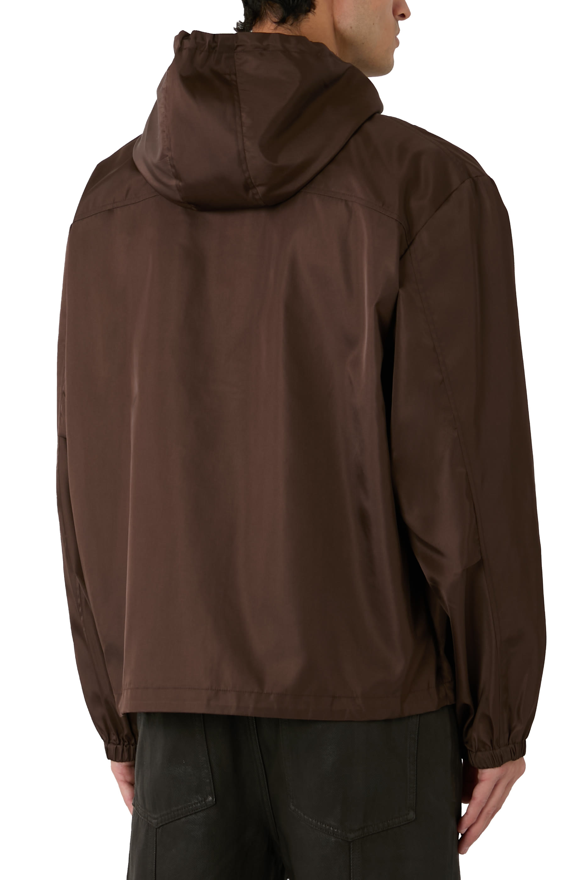  Hooded Nylon Windbreaker Jacket