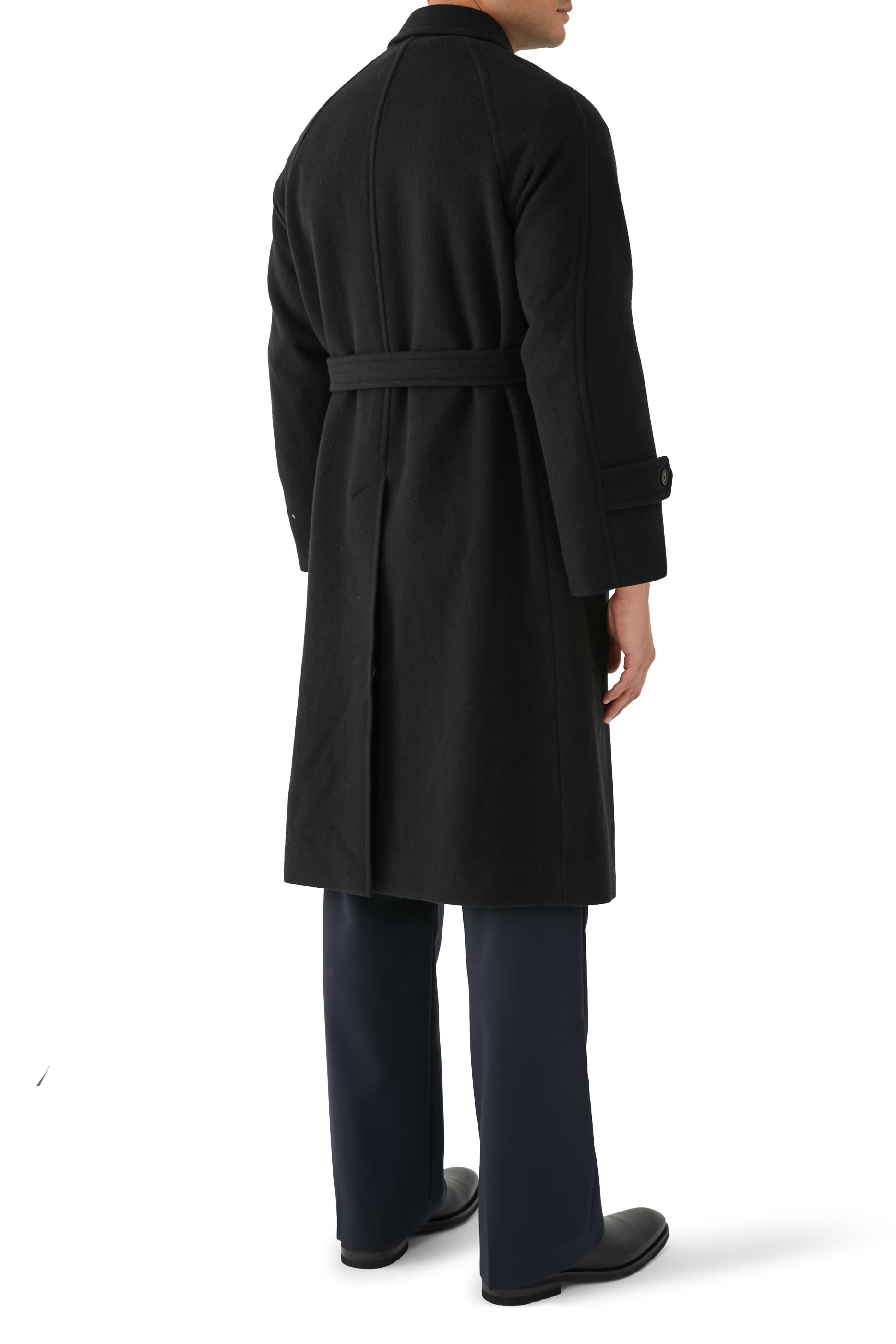 Cashmere Wool Mosser Soutien Collar Coat