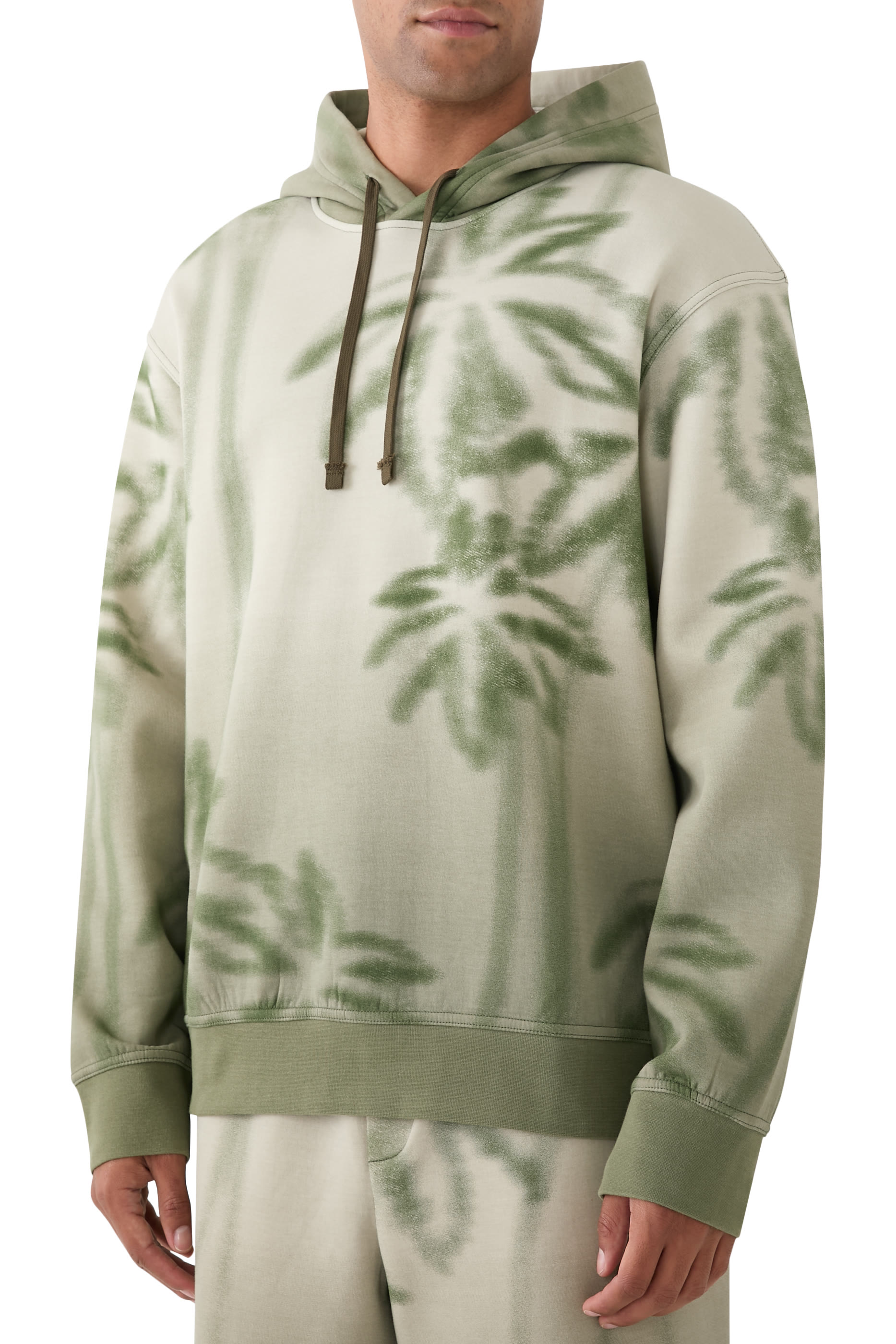 Palm-Tree Patterned Hoodie