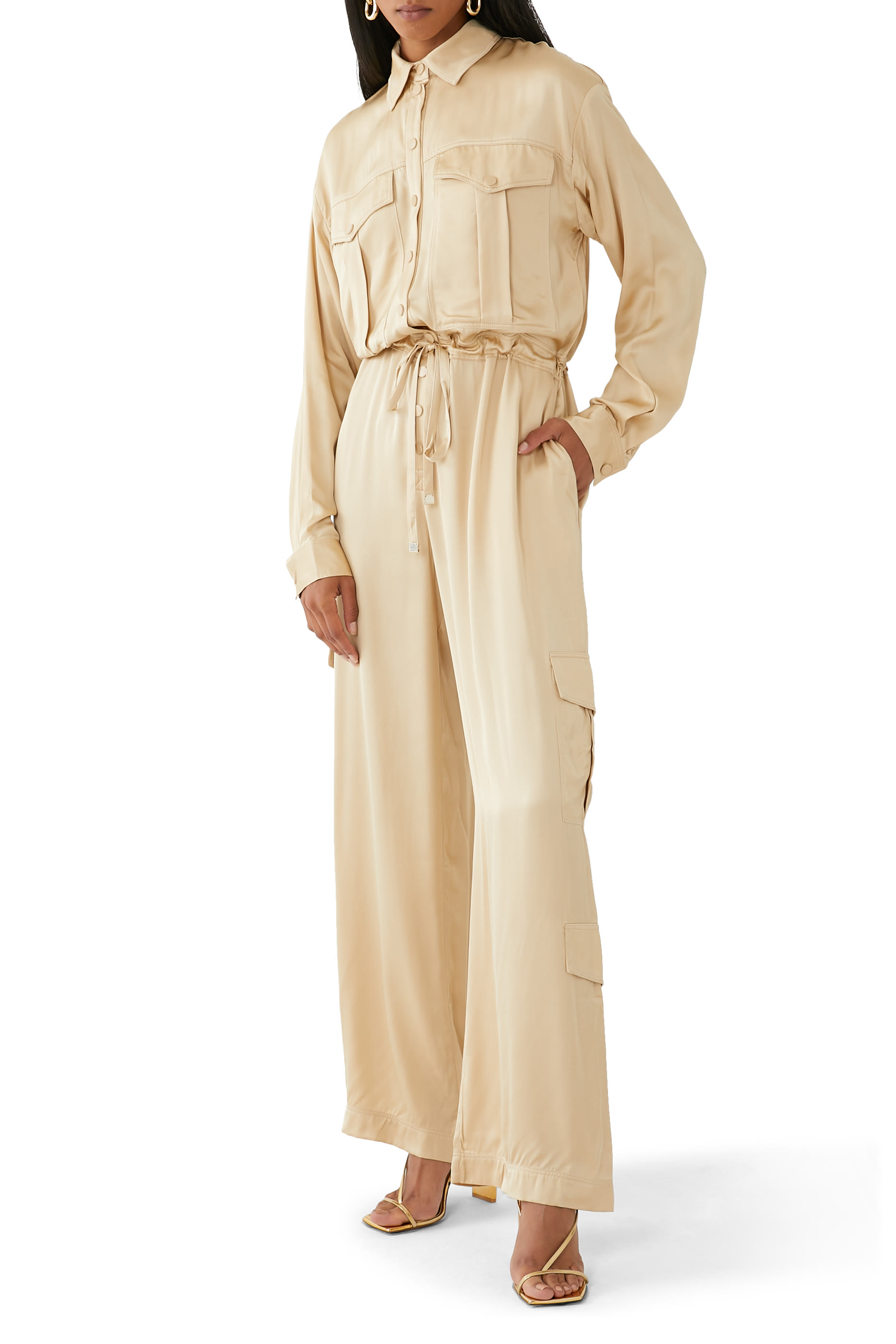 Shae Drawstring Utility Jumpsuit