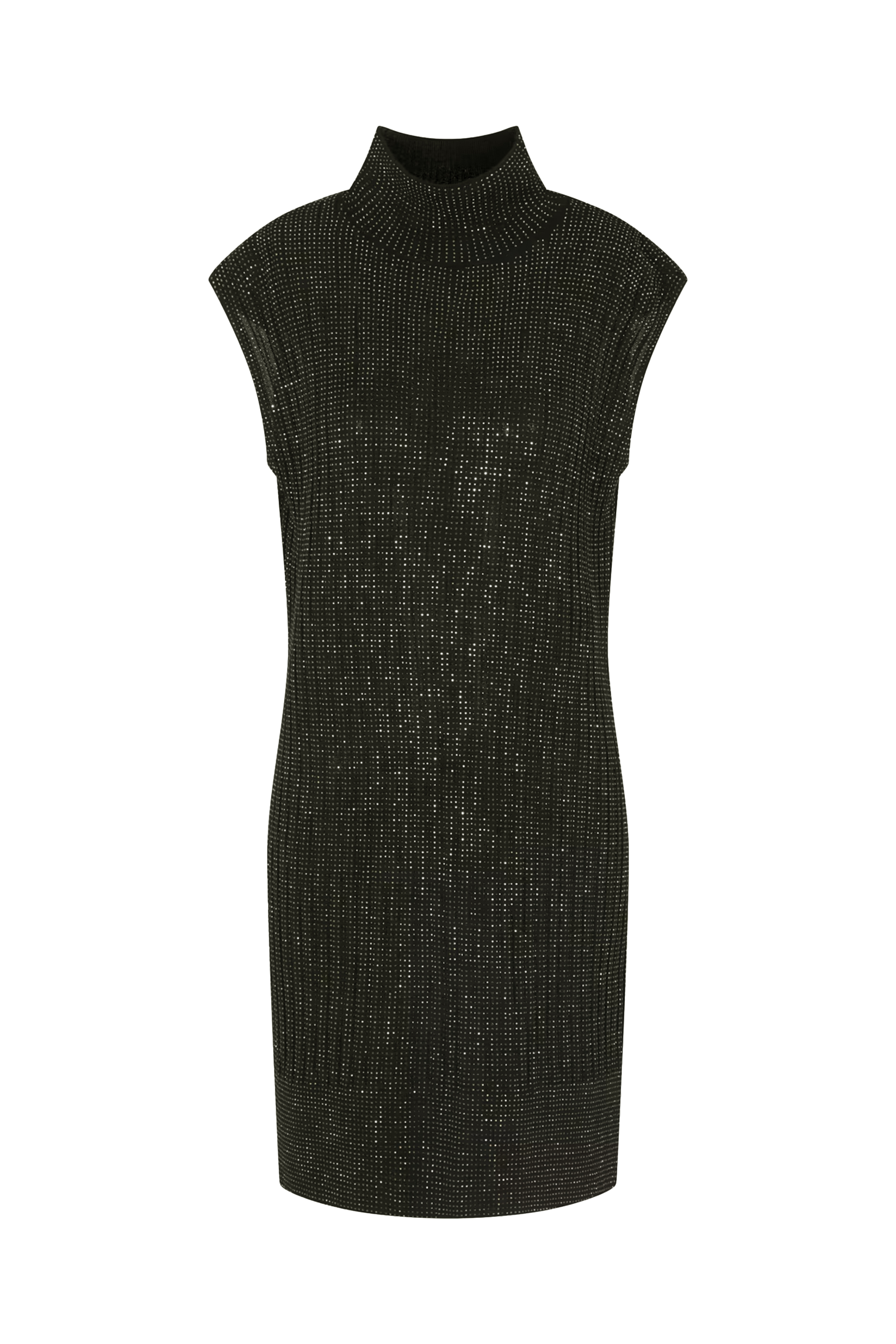  All-Over Rhinestones Sleeveless Dress