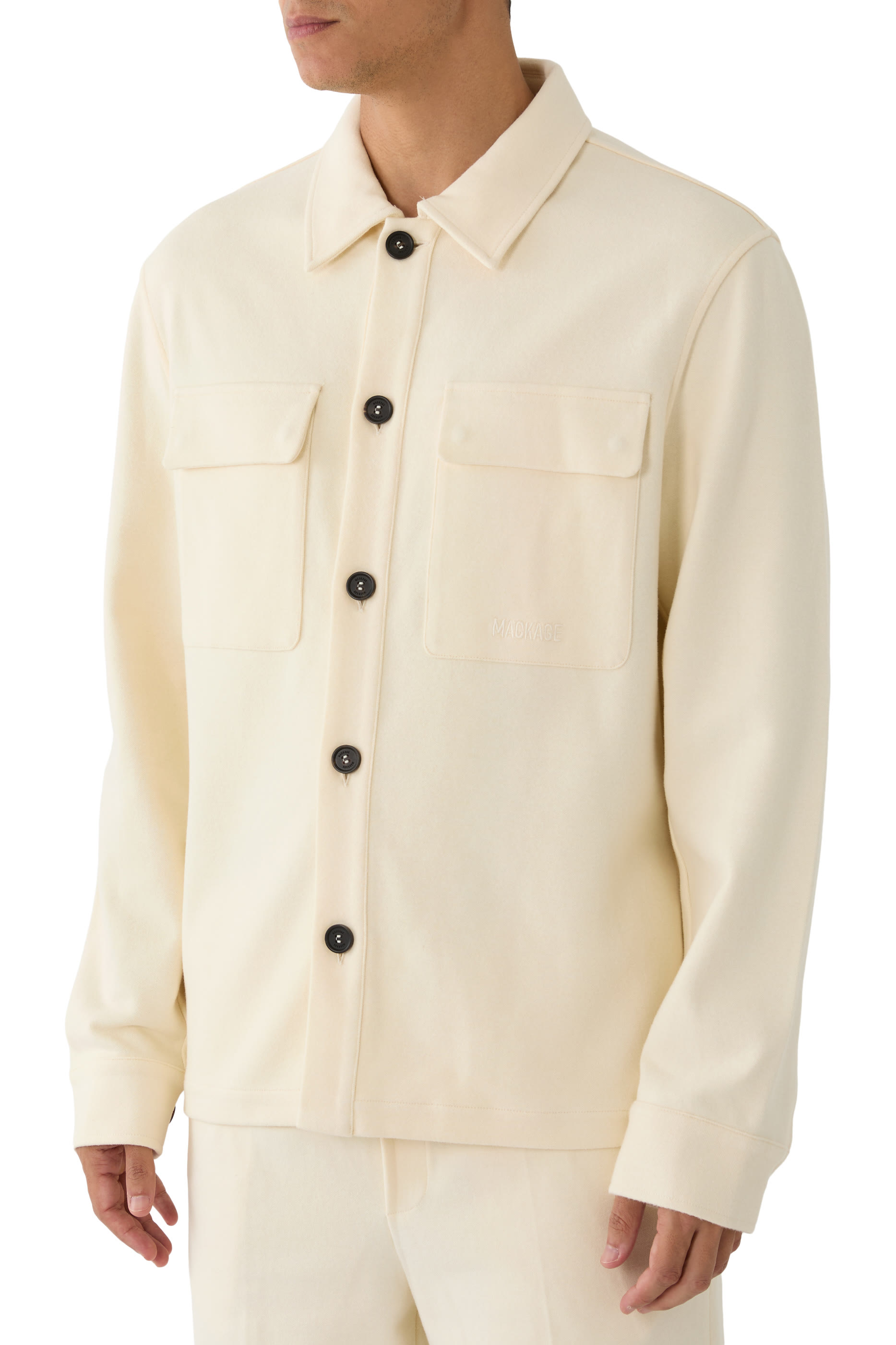 PORTER-K Brushed Knit Shirt Jacket