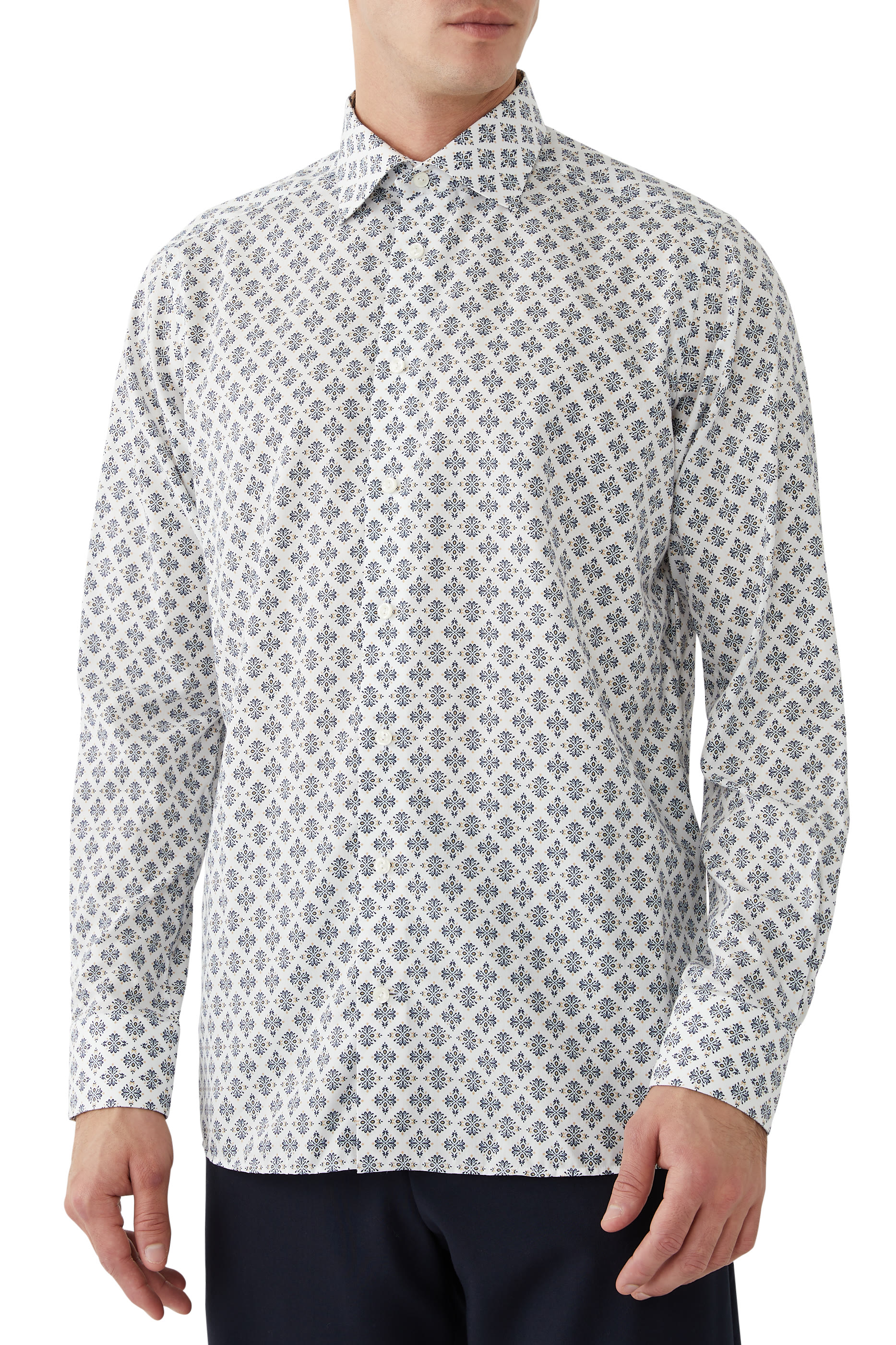 Medallion Print Cotton TENCEL™ Lyocell Shirt