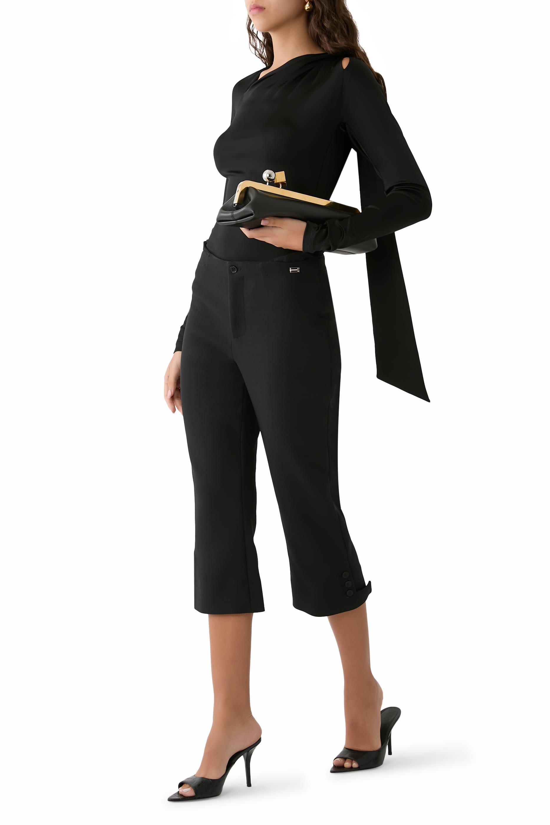 Slash Neck Jersey Top