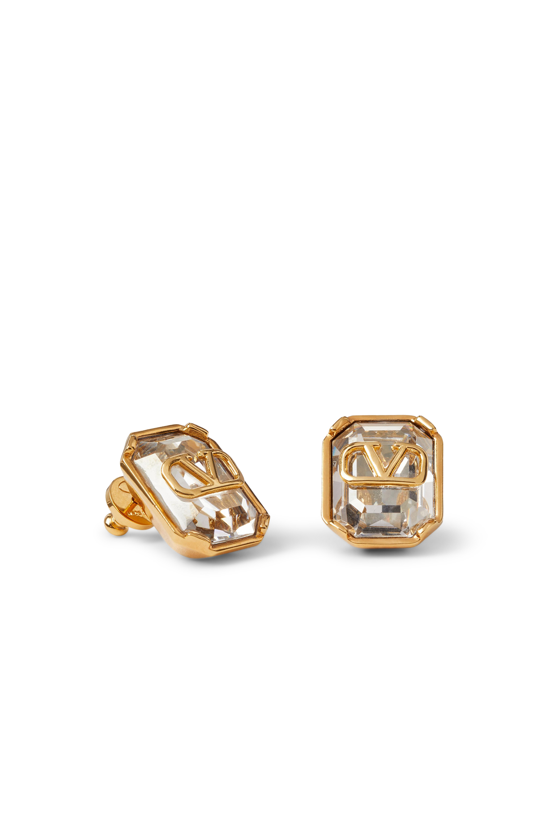 Valentino Garavani VLogo Signature Crystal Stud Earrings