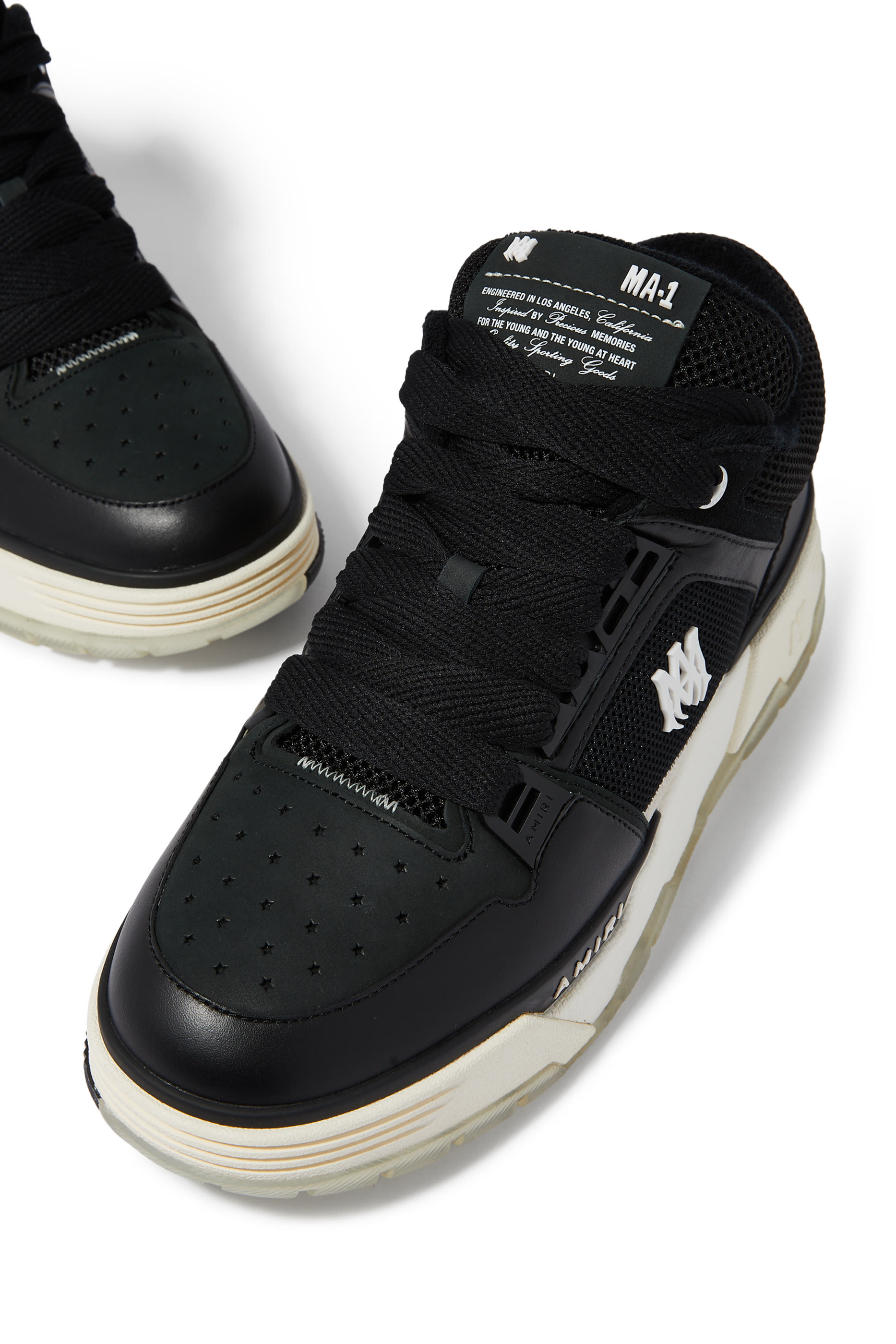 MA-1 Panelled Leather Sneakers