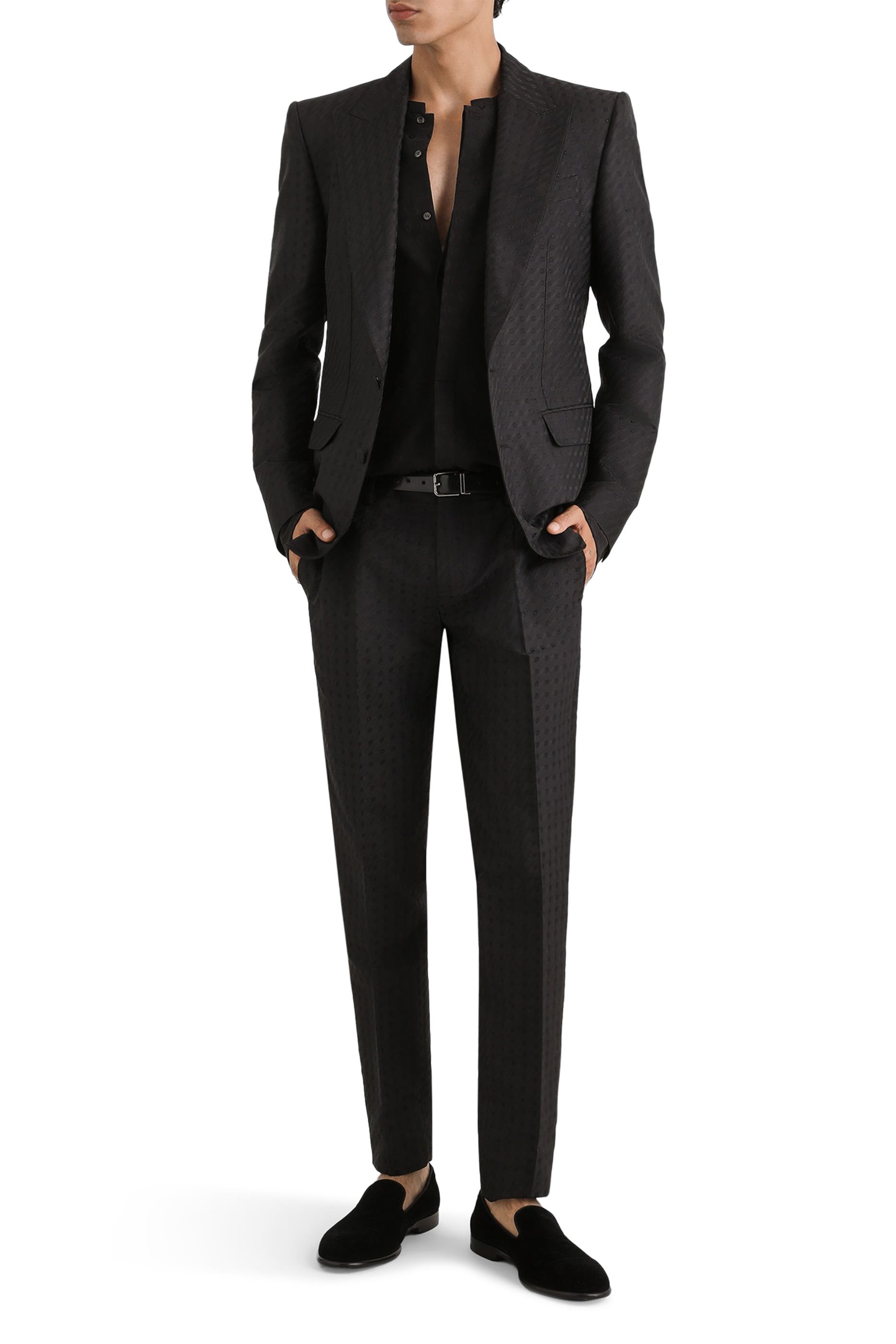 Micro Pattern Jacquard Trousers