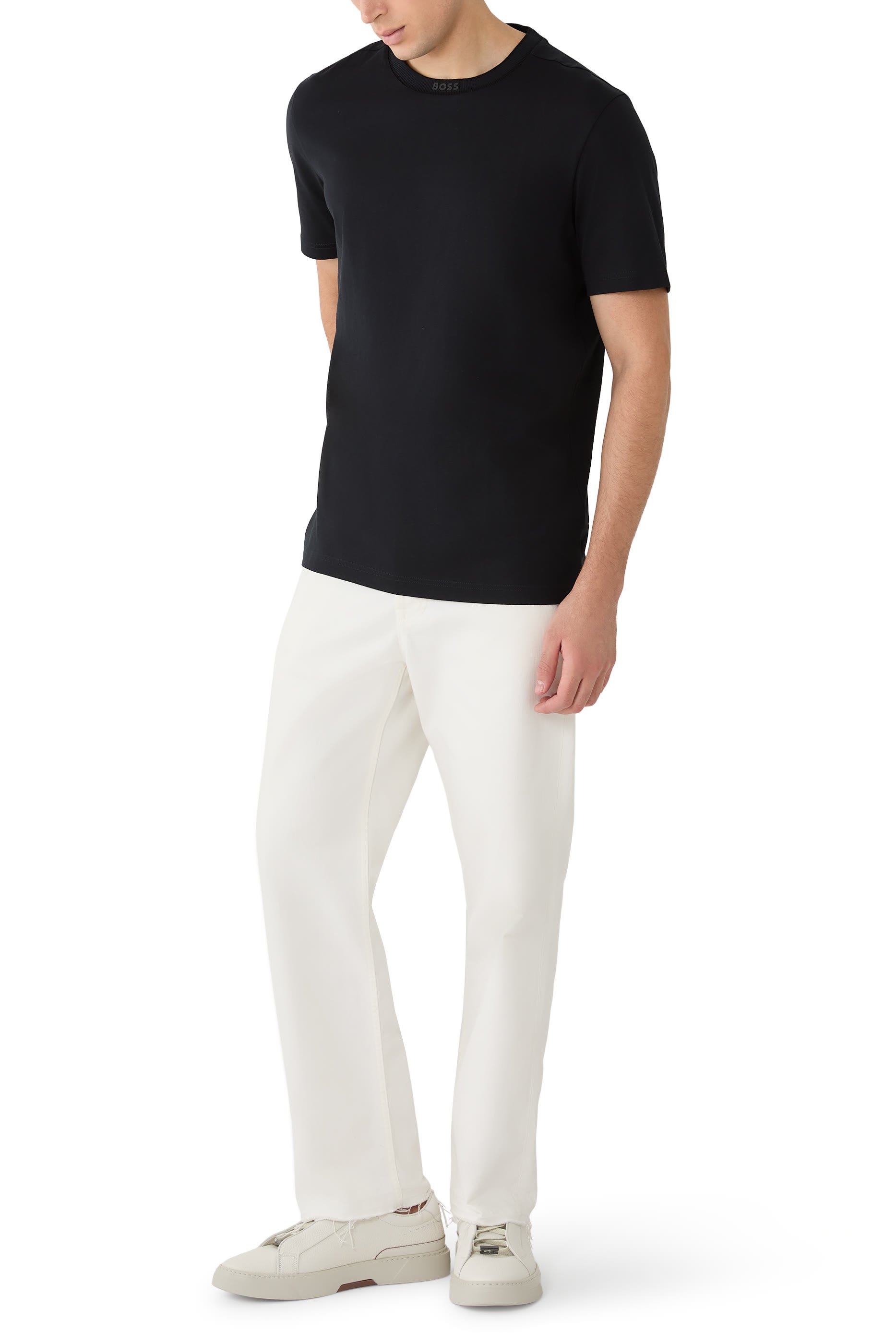 Plain Short Sleeve Crewneck T-Shirt