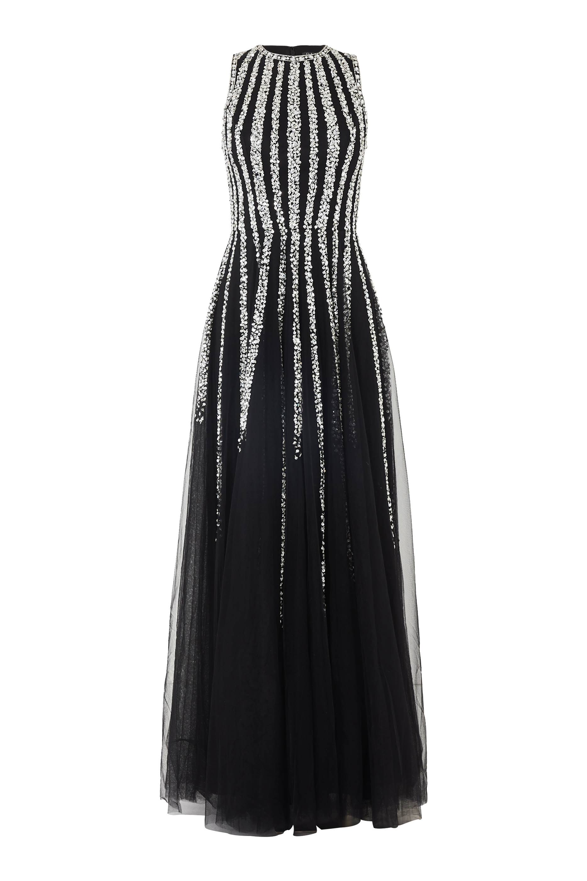 Sleeveless Embellished Gown