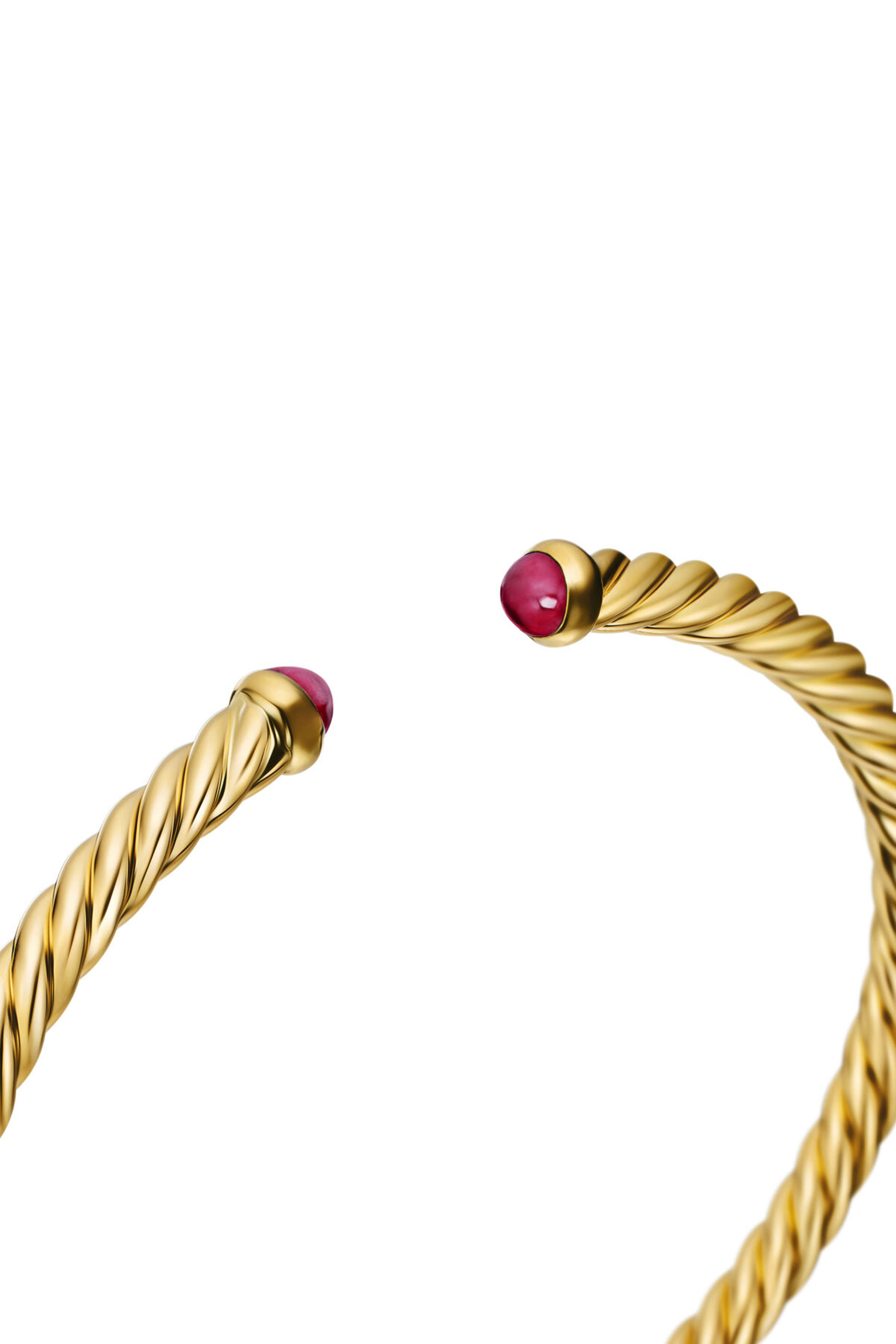 Cable Flex Bracelet, 18k Yellow Gold & Rubies