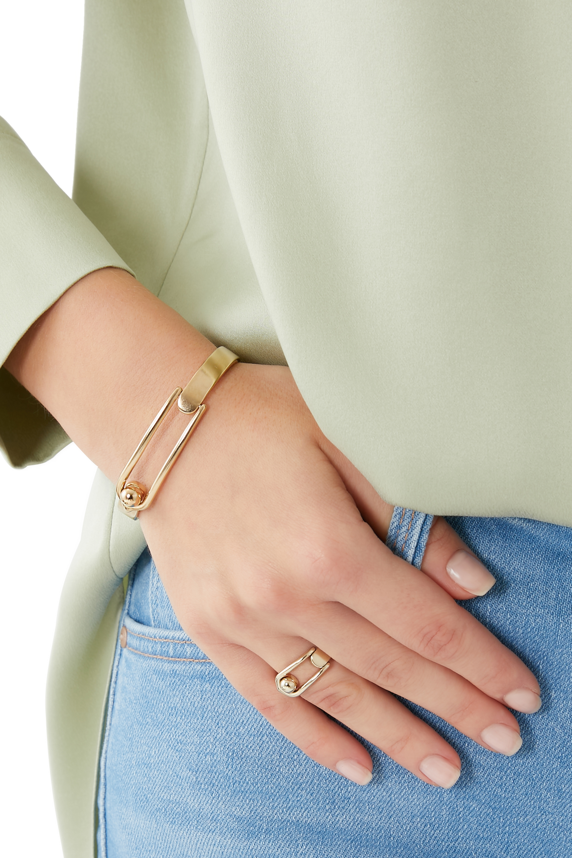 Boucle Ring, 24k Gold-Plated Brass