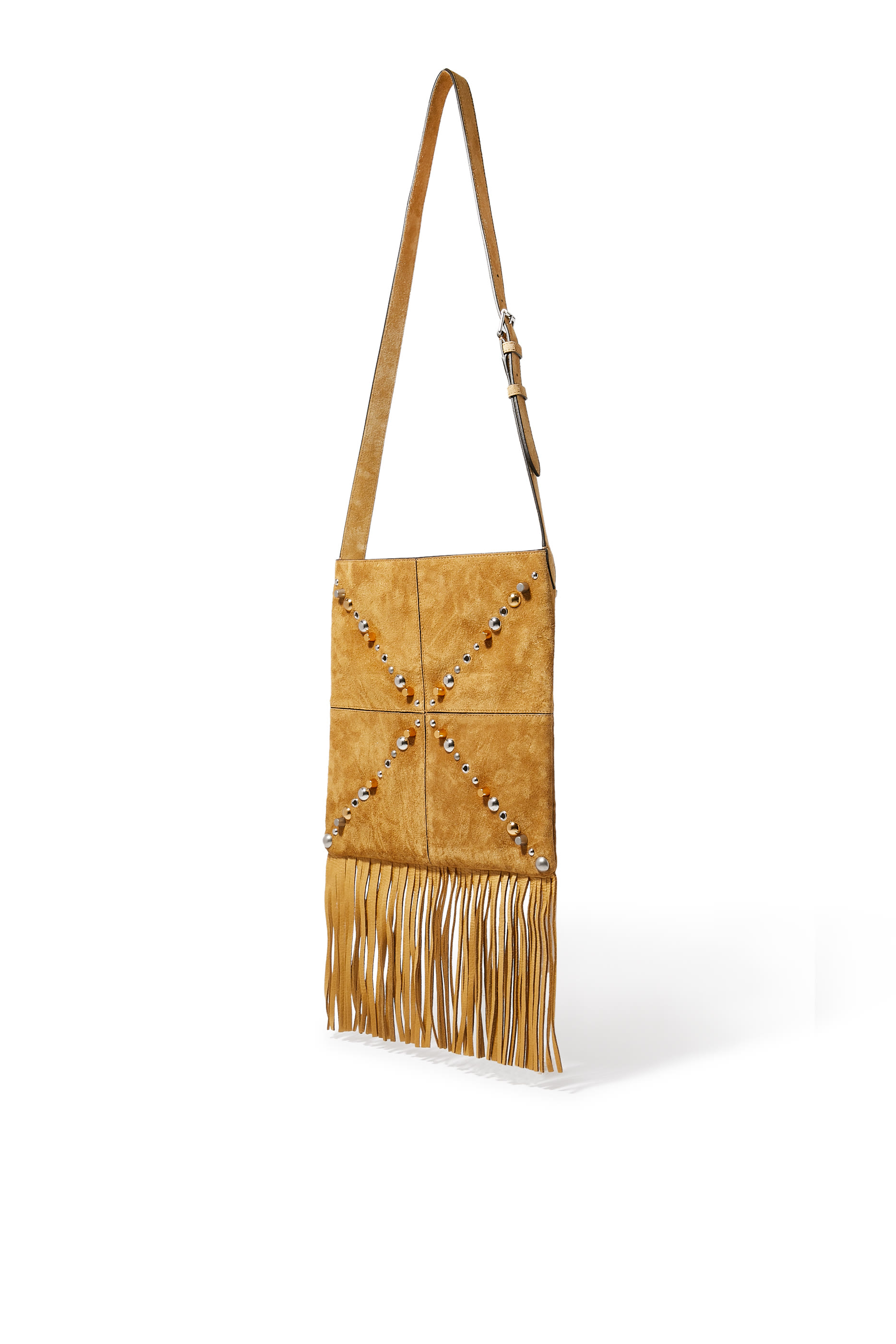 Nellc&ocirc;te Suede Shoulder Bag with Fringes