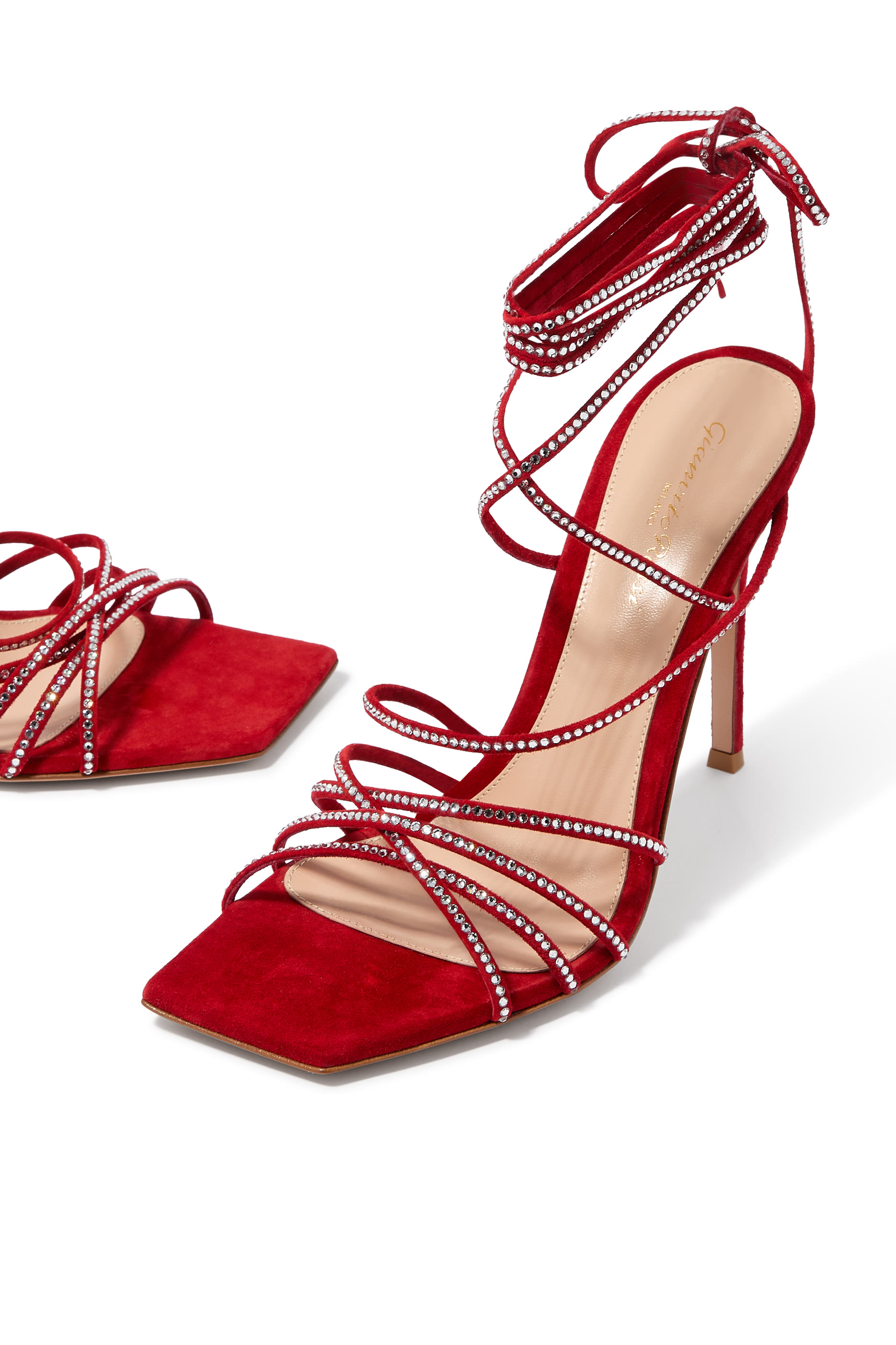 Crystal-Embellished 105 Suede Sandals