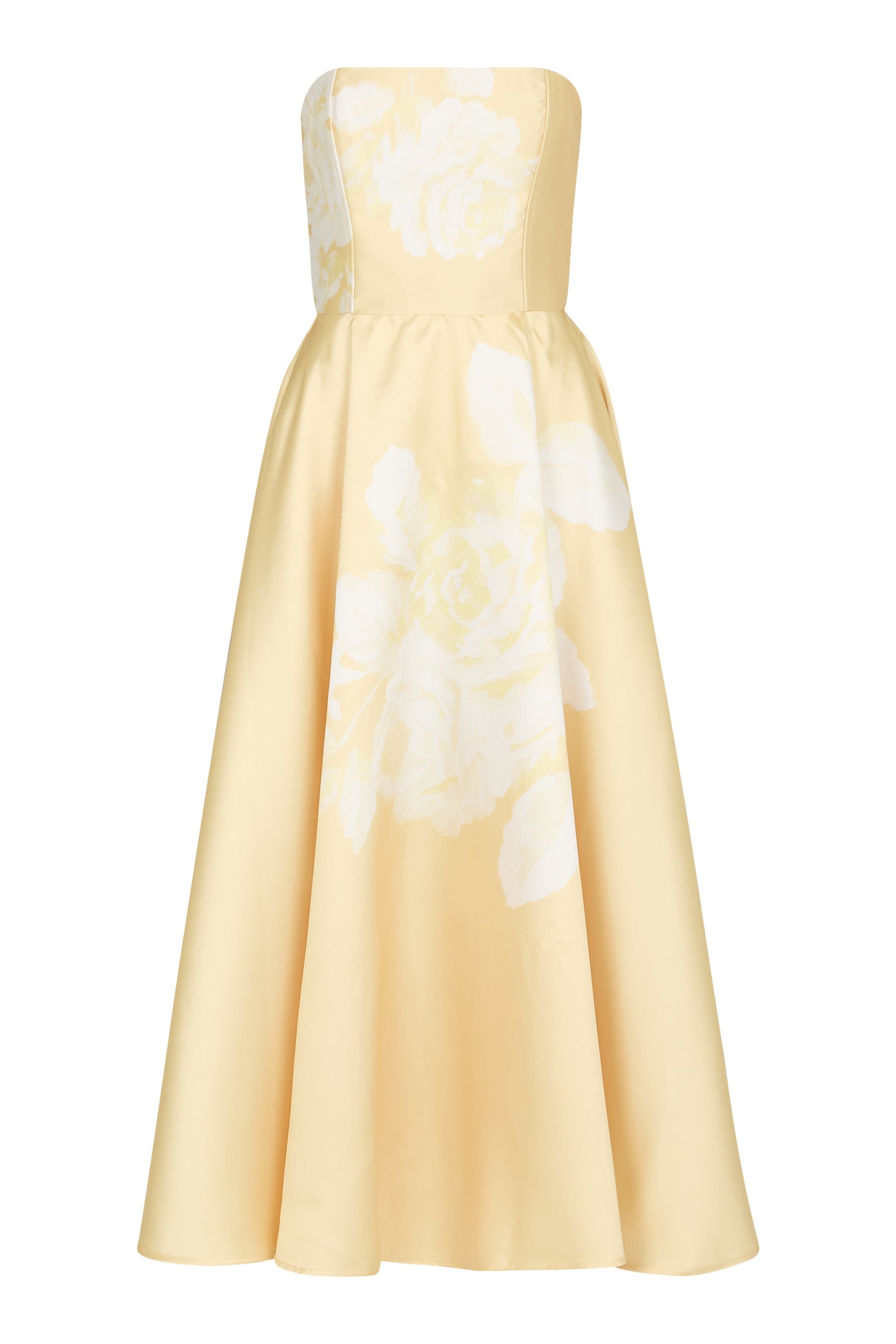 Printed Strapless Dress