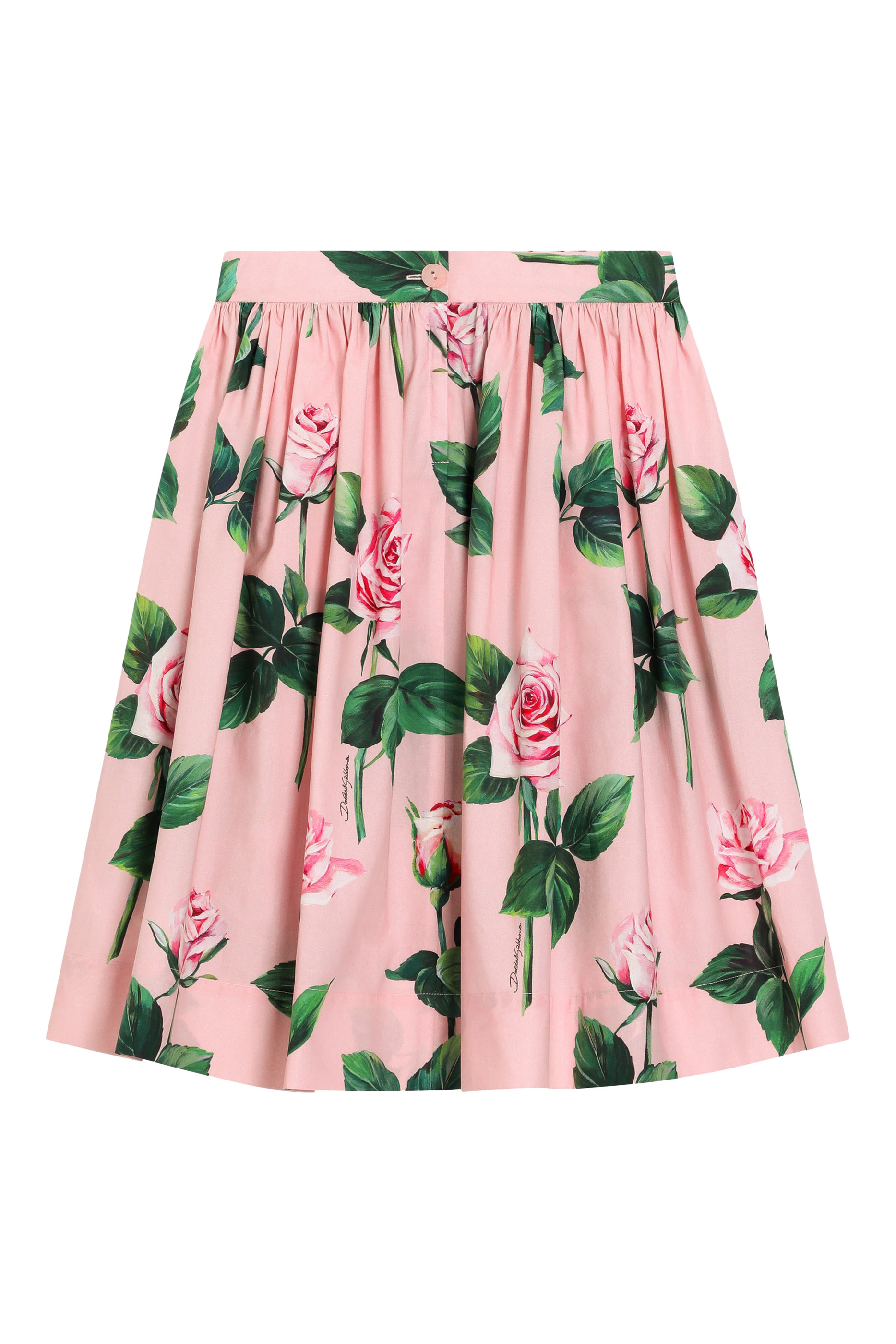 Kids Rose-Print Poplin Skirt