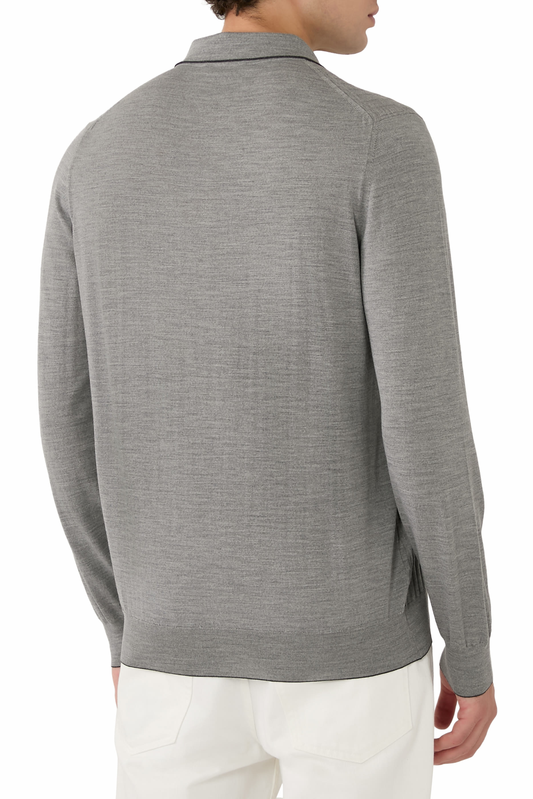  Long Sleeve Polo with Zip