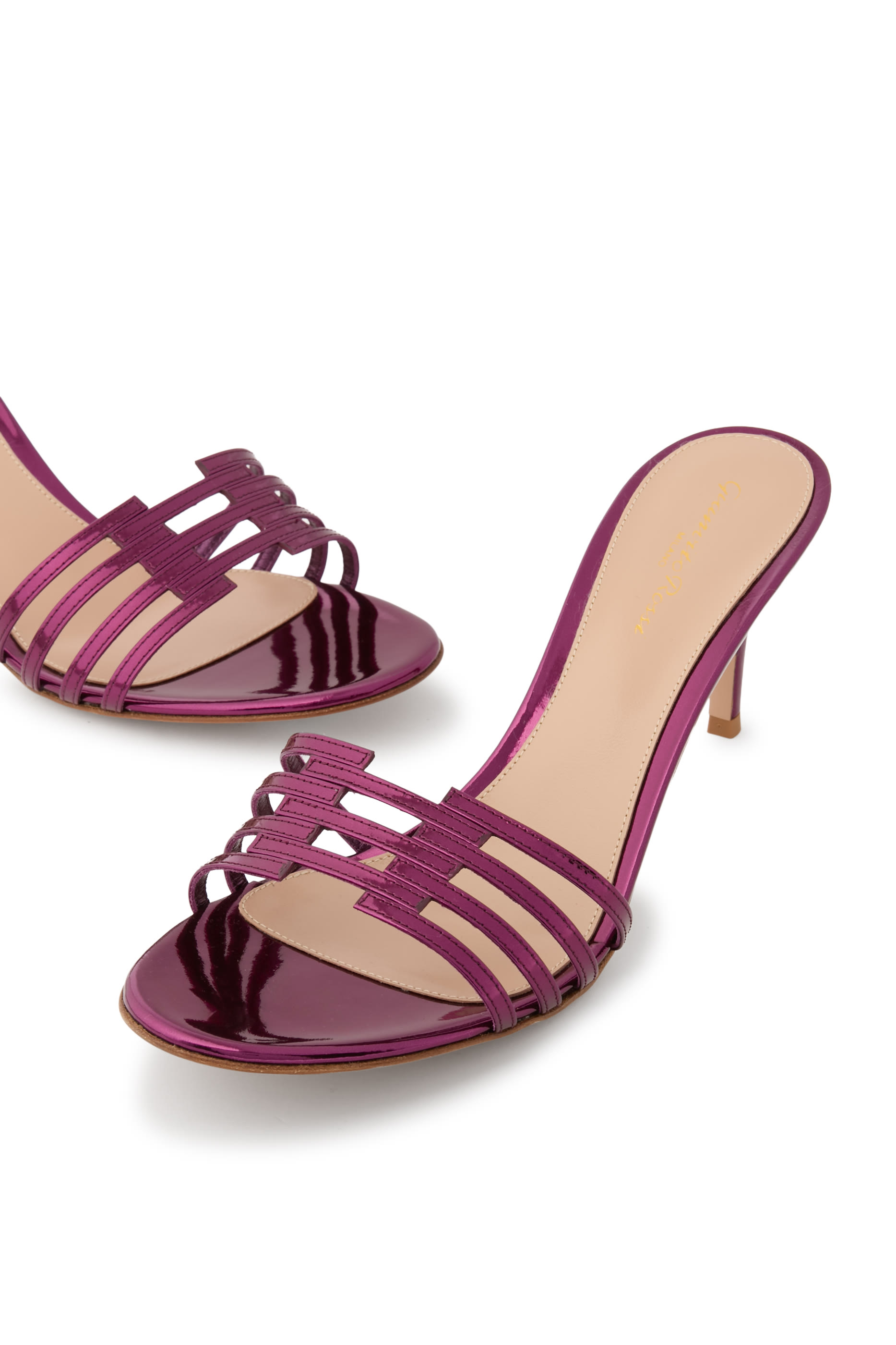 Metallic Leather 70 Mules