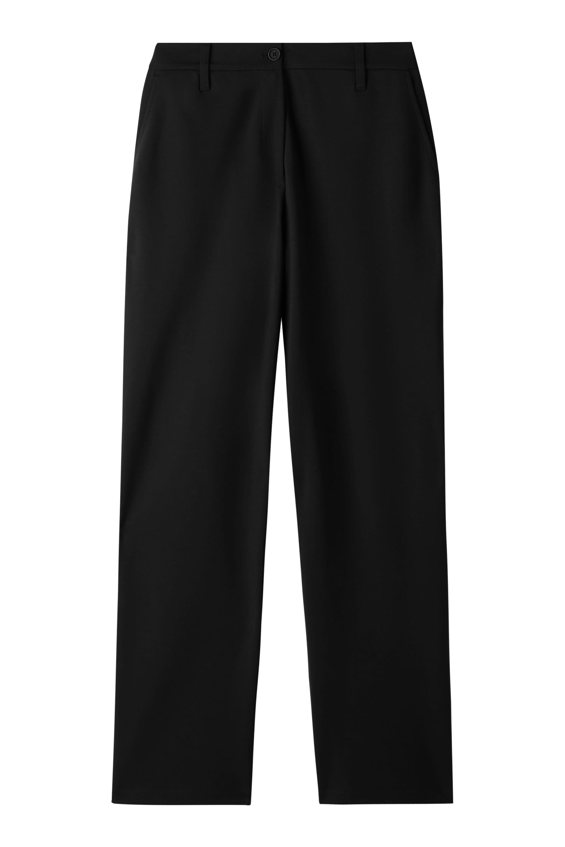 Washable Flex Ponte Straight Trouser Pants