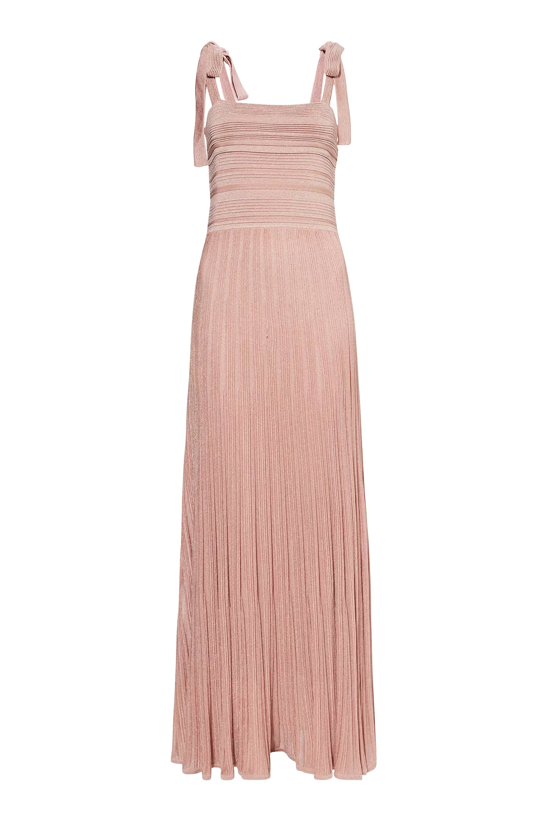 Lucky Metallic-Knit Maxi Dress