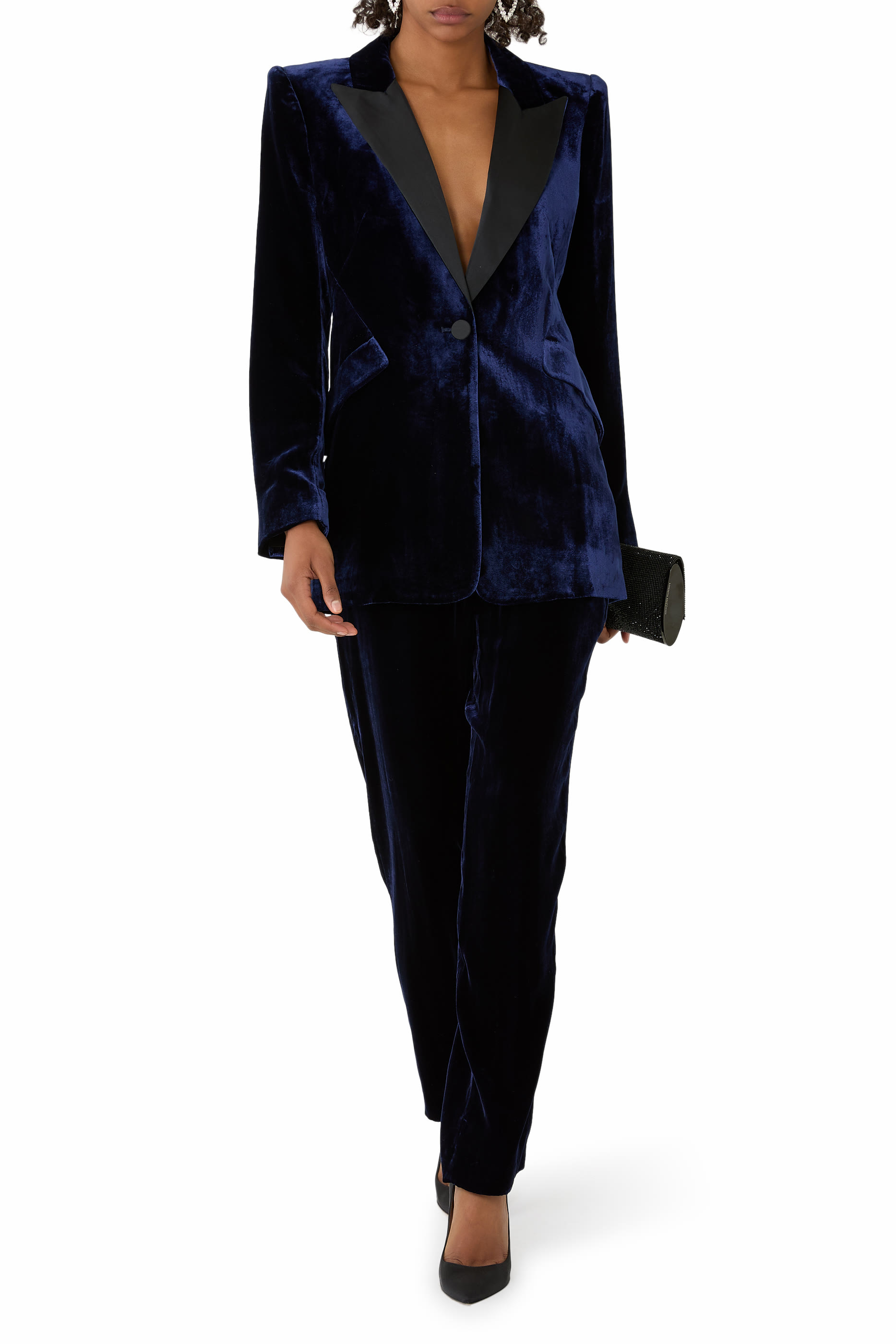 Sheila Velvet Longline Blazer