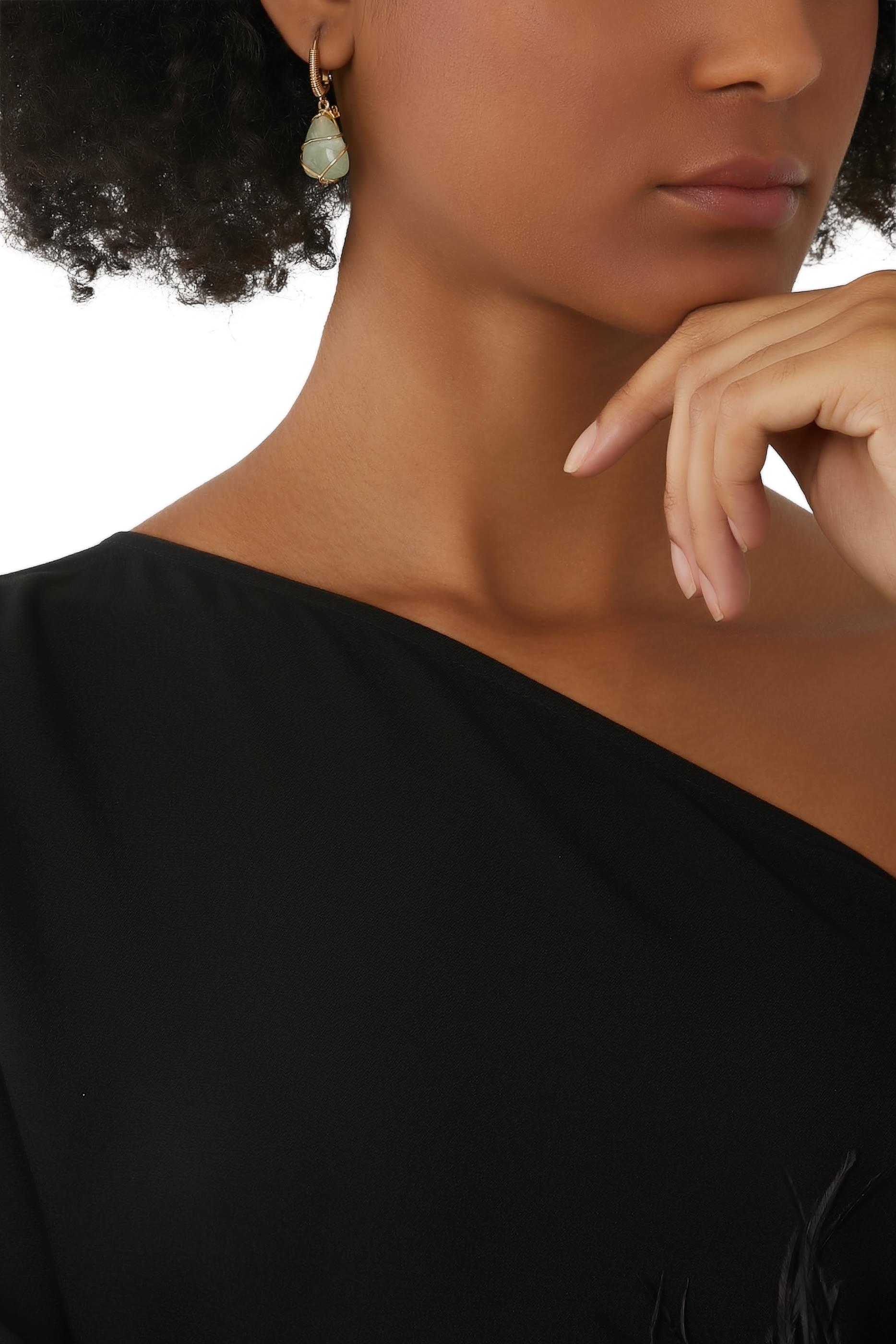 Tao Rainbow Earrings, Gold-Plated Brass & Amazonite