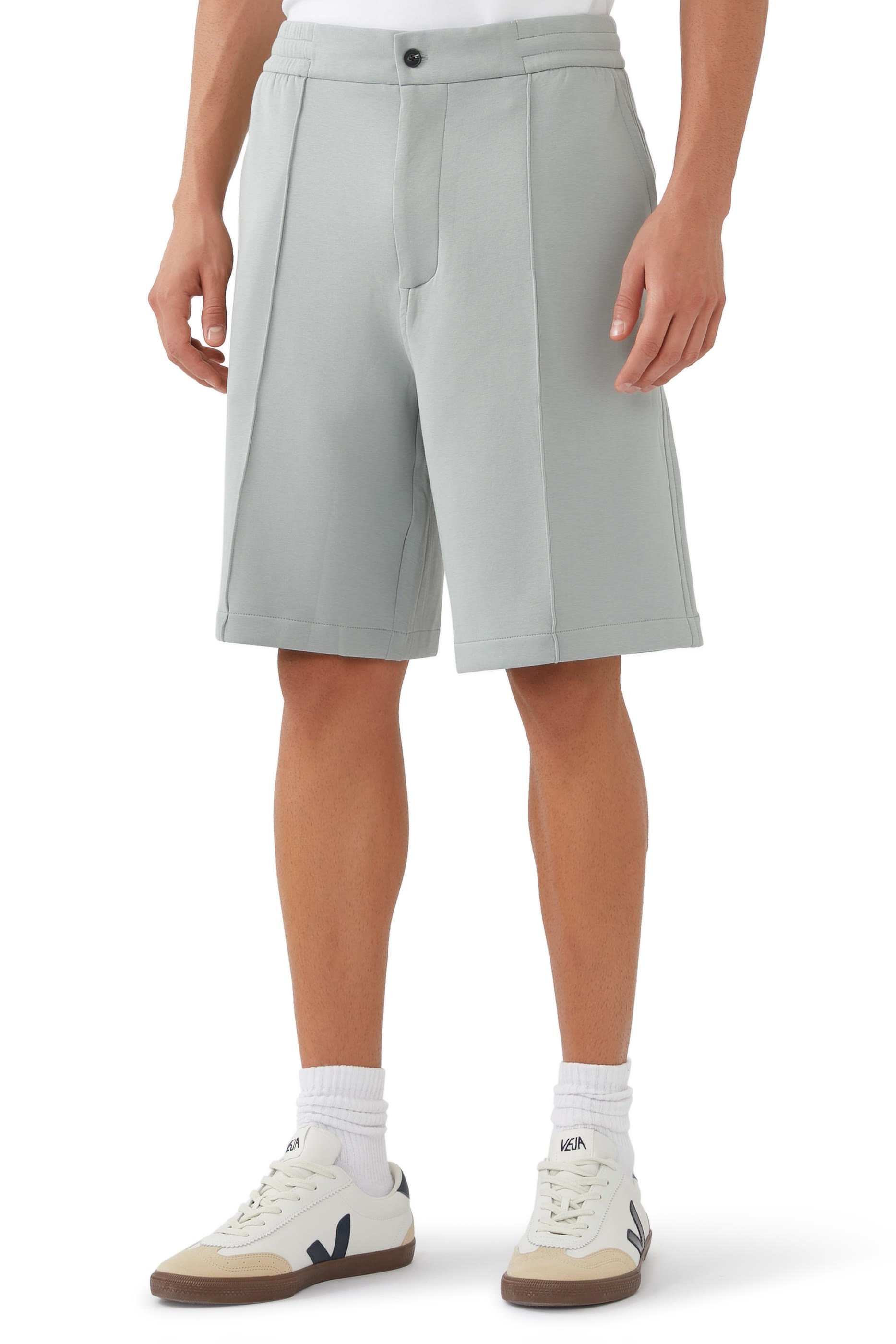 Double-Jersey Elastic Waistband Shorts