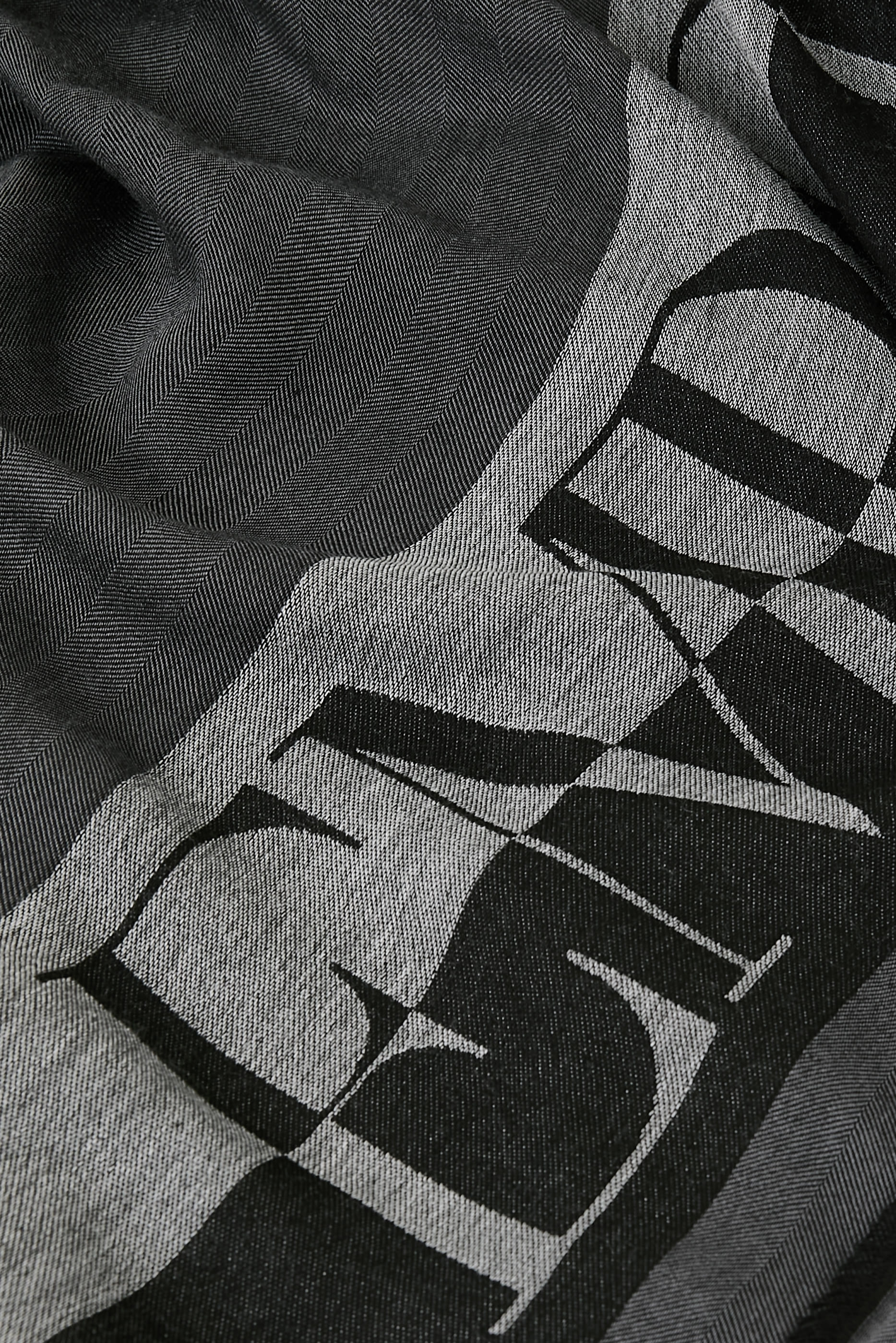 Two-Tone Oversized Logo Scarf