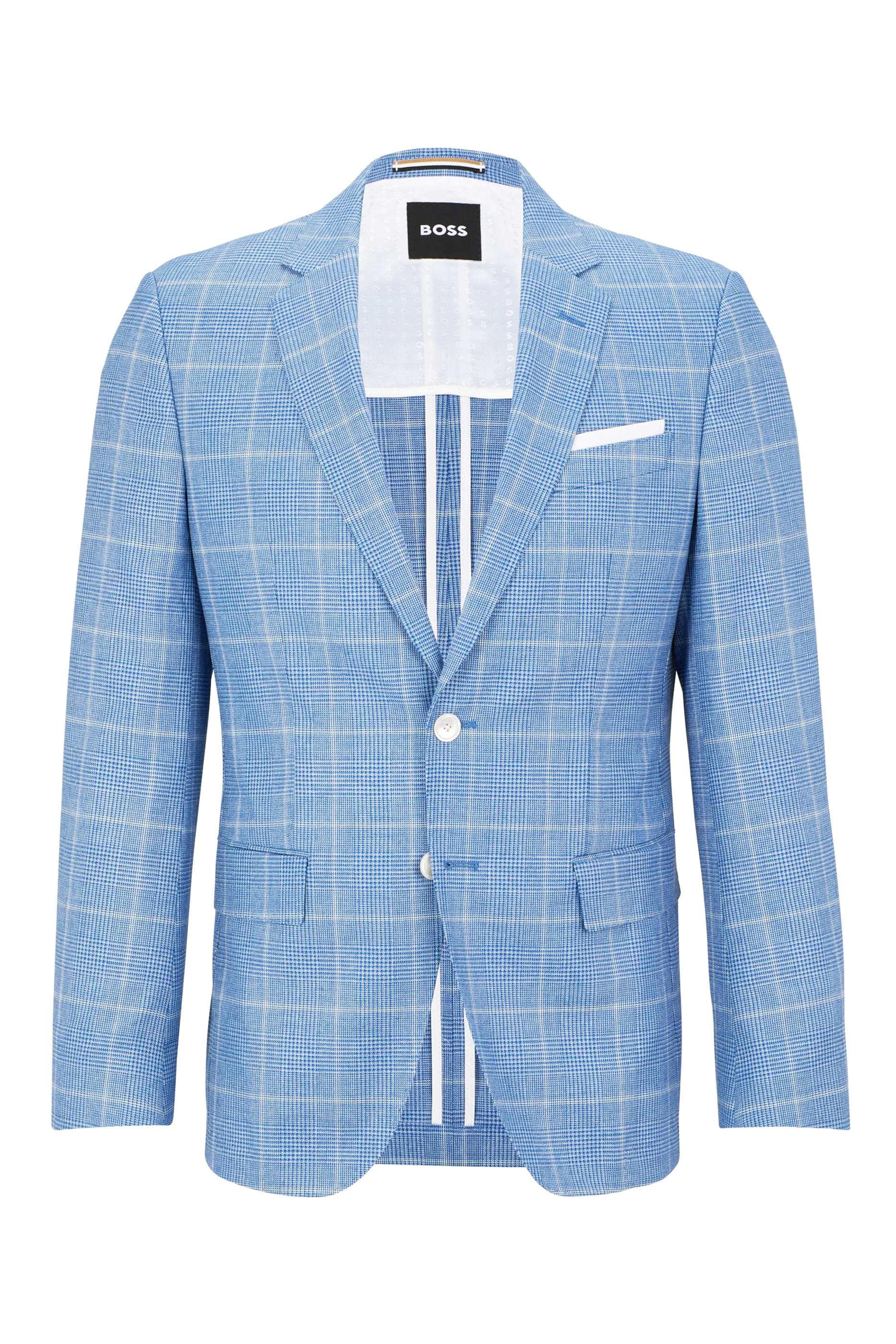 Slim-Fit Checkered Suit Jacket