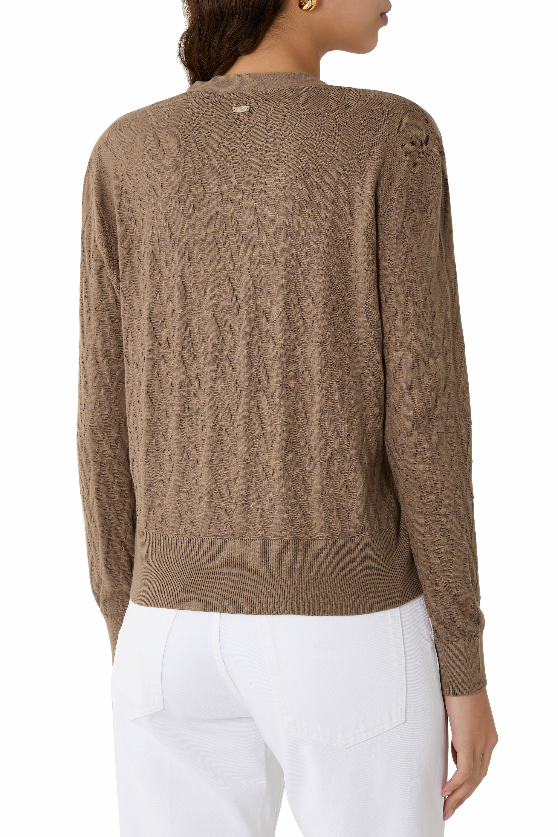 Monogram Buttoned Cardigan