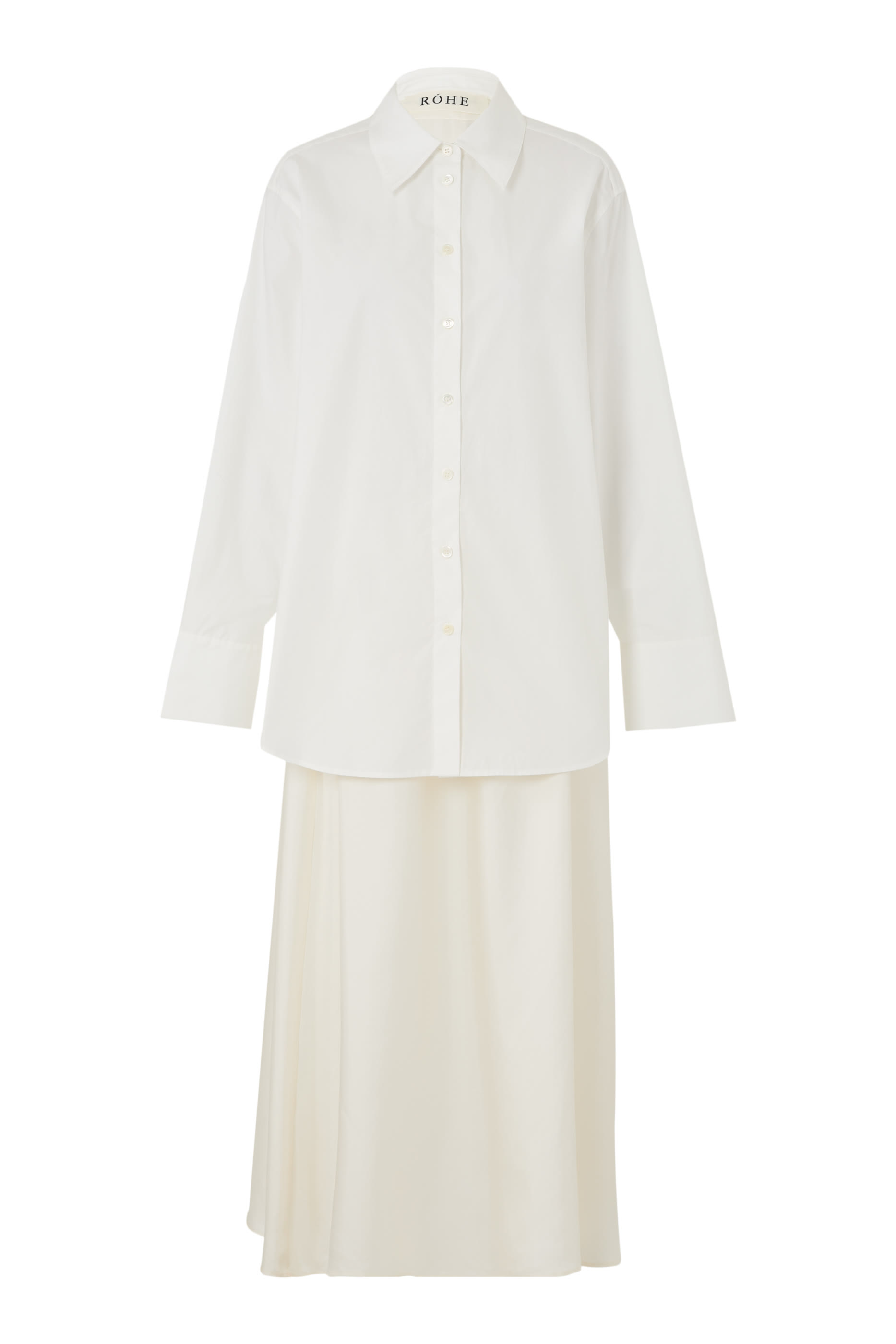 Poplin Silk Combined Gilet-Dress